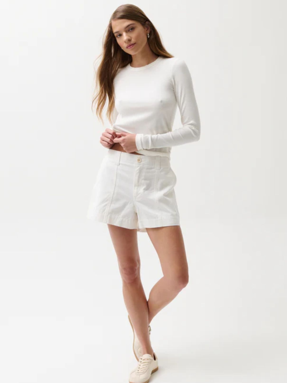 Pistola Mason White Jean Shorts