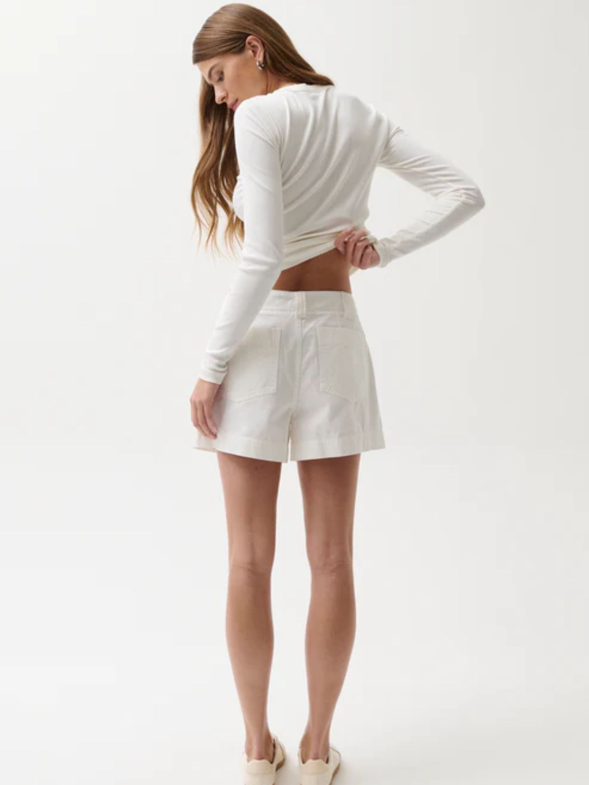 Pistola Mason White Jean Shorts