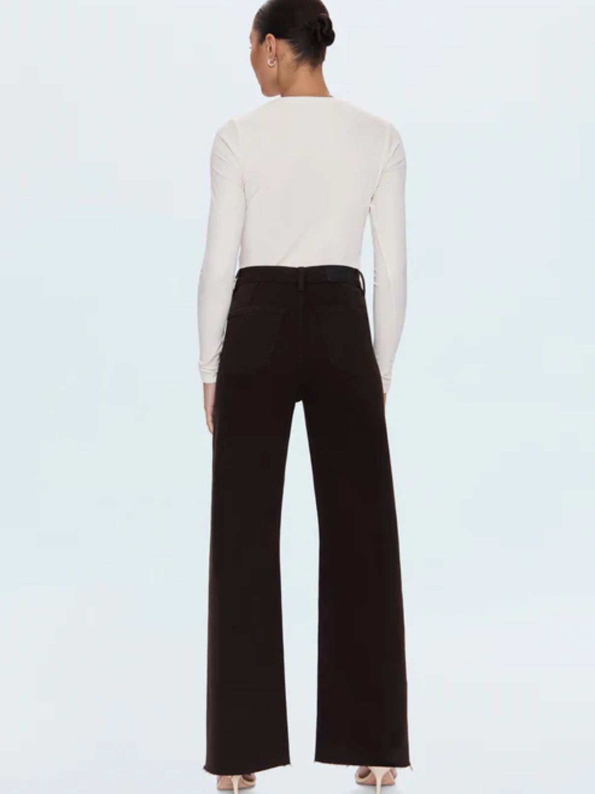 Pistola Penny Hi Rise Wide Leg Jean in Mocha