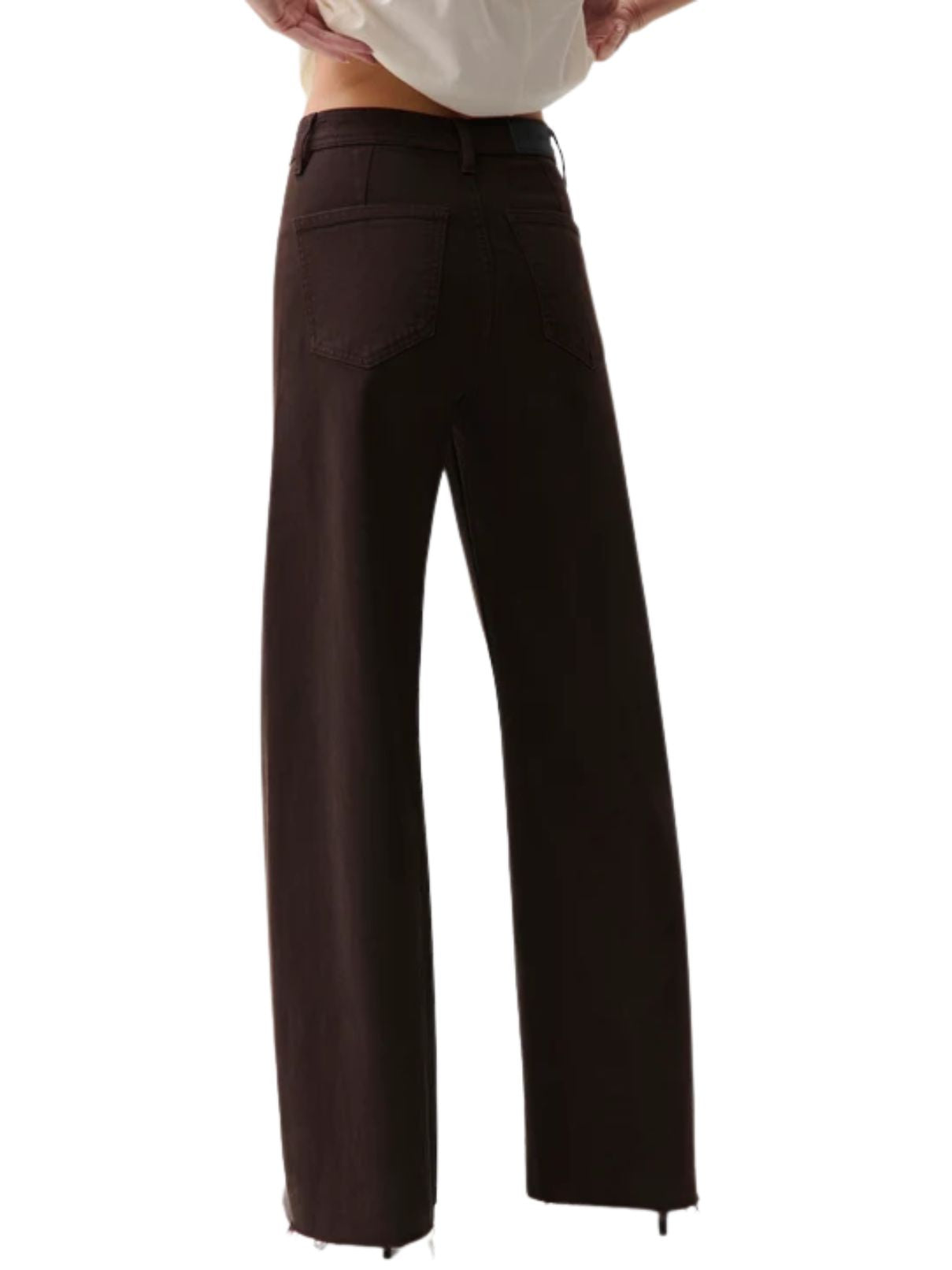 Pistola Penny High Rise Full Length Wide Leg Jeans – Mocha