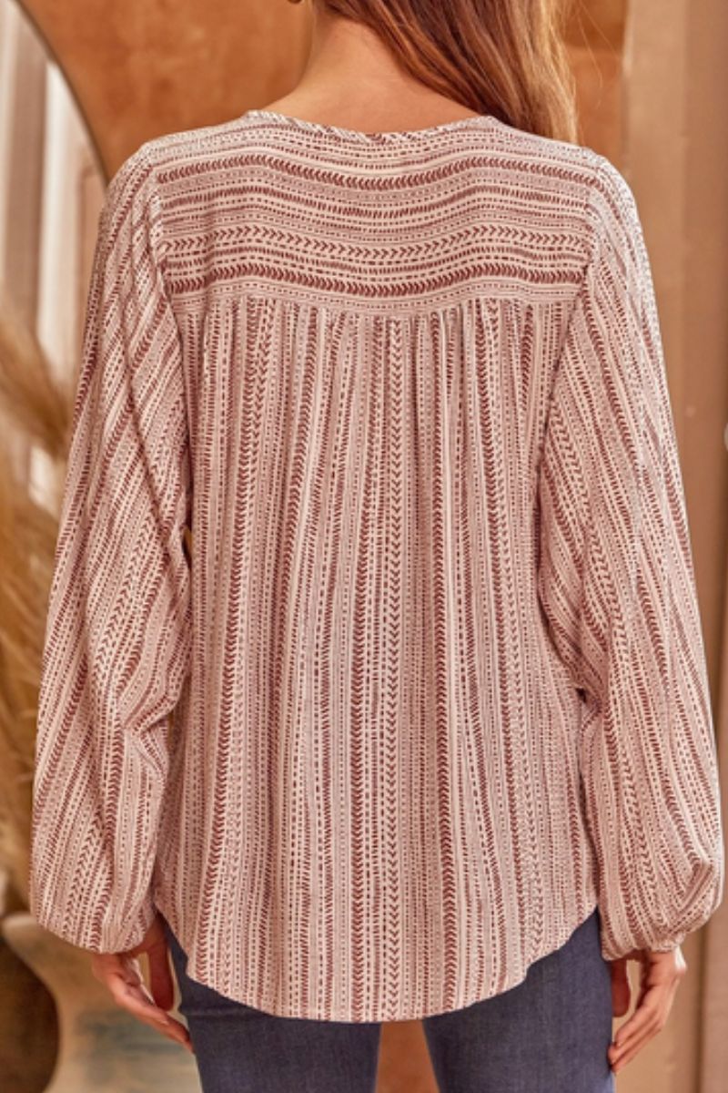 Plus Size Tunic in Rust Multi