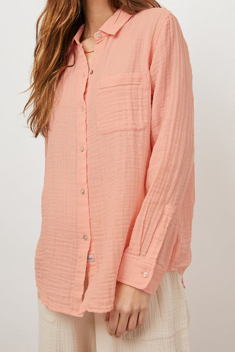 Rails 100% Organic Cotton Gauze Ellis Flamingo Top