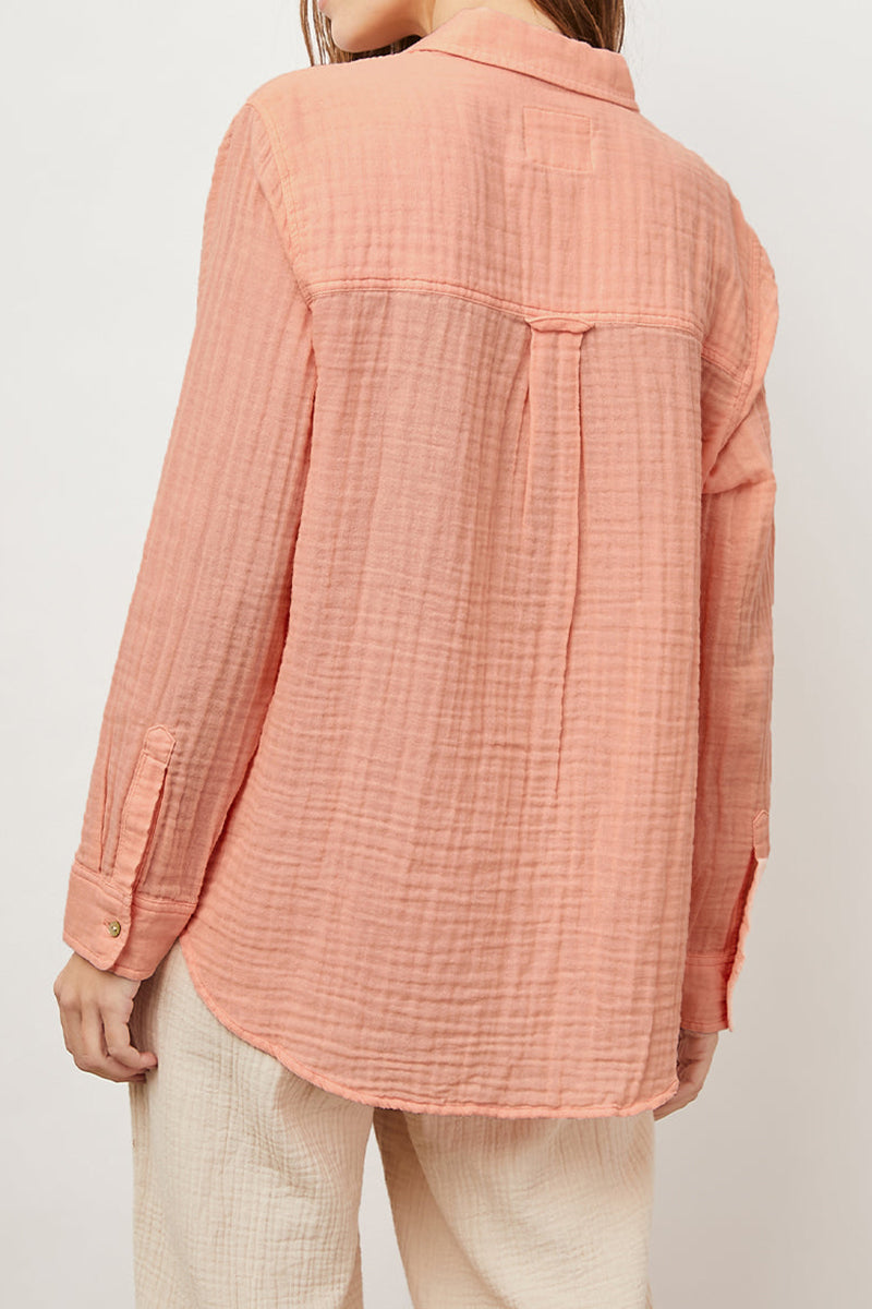 Rails 100% Organic Cotton Gauze Ellis Flamingo Top