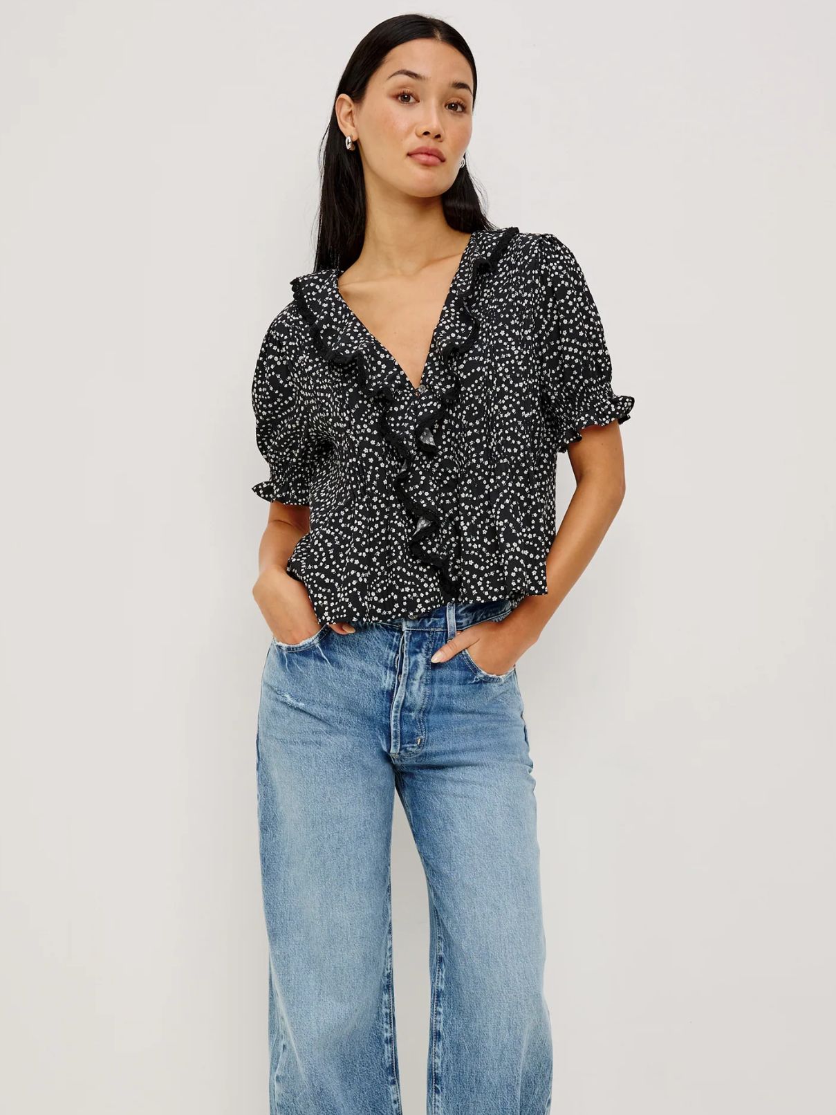 Rails Bloom Blouse in Mini Daisy Chain