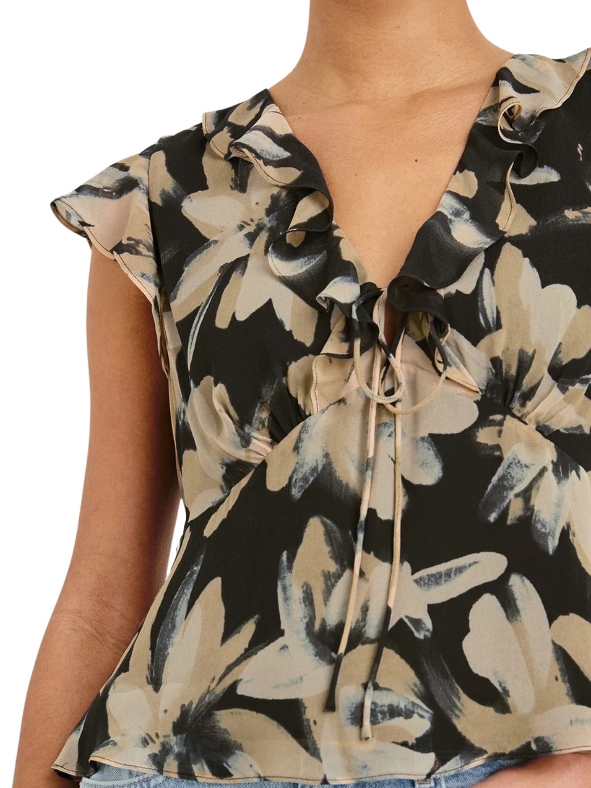 Rails Carmine Top in Charcoal Lily
