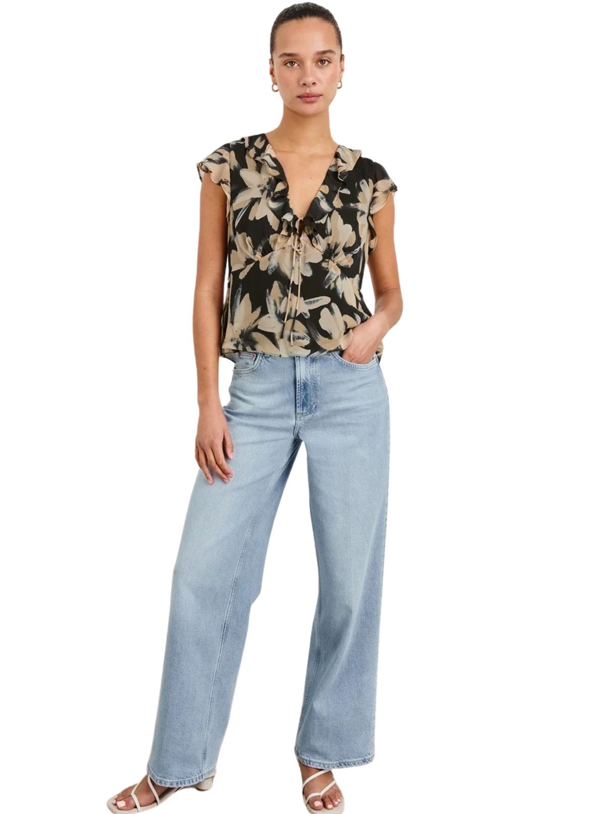 Rails Carmine Top in Charcoal Lily