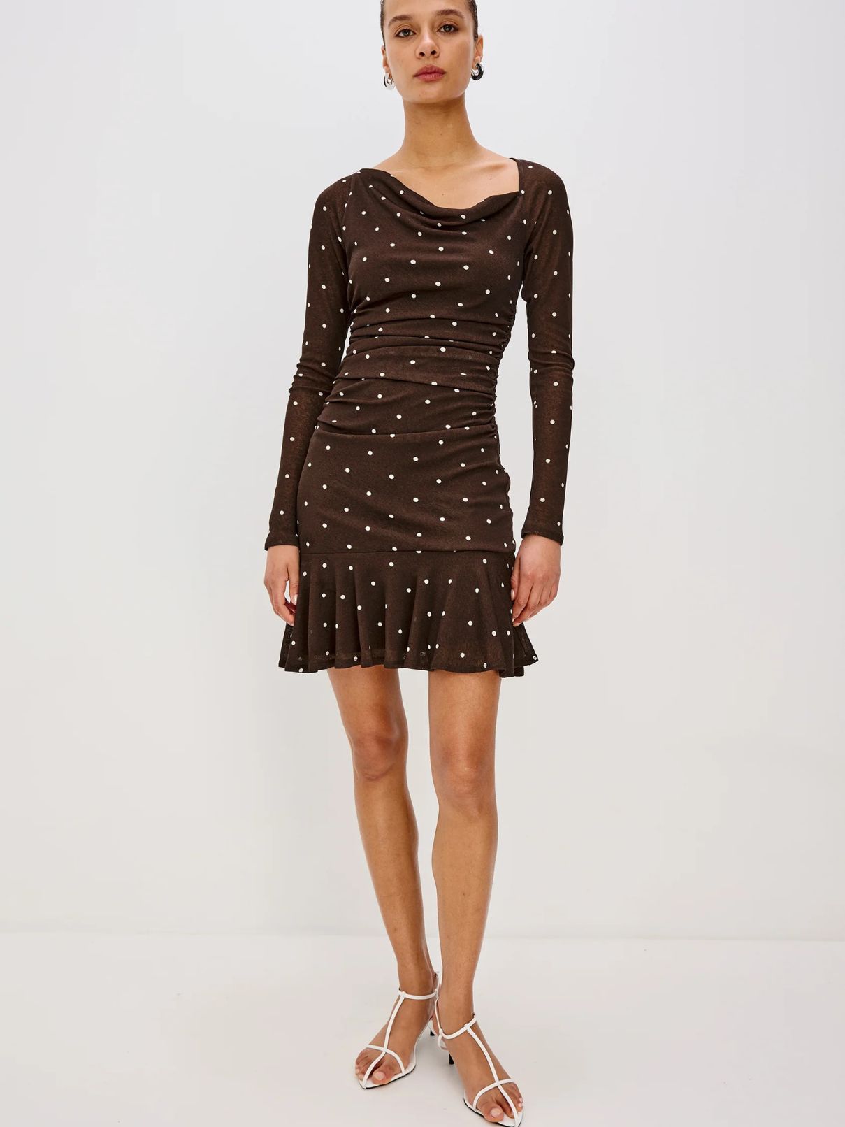Rails Celano Dress in Cocoa Polka Dots