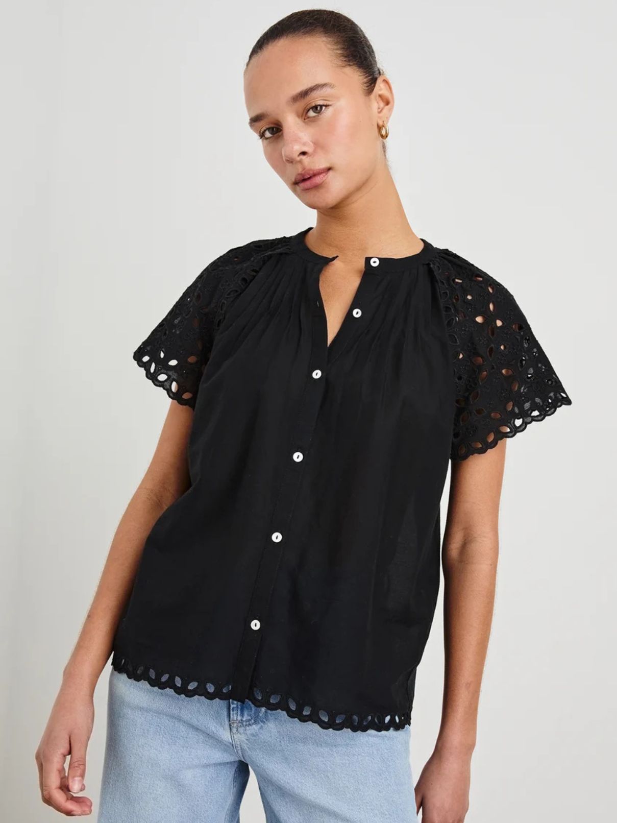 Rails Cerise Blouse in Black