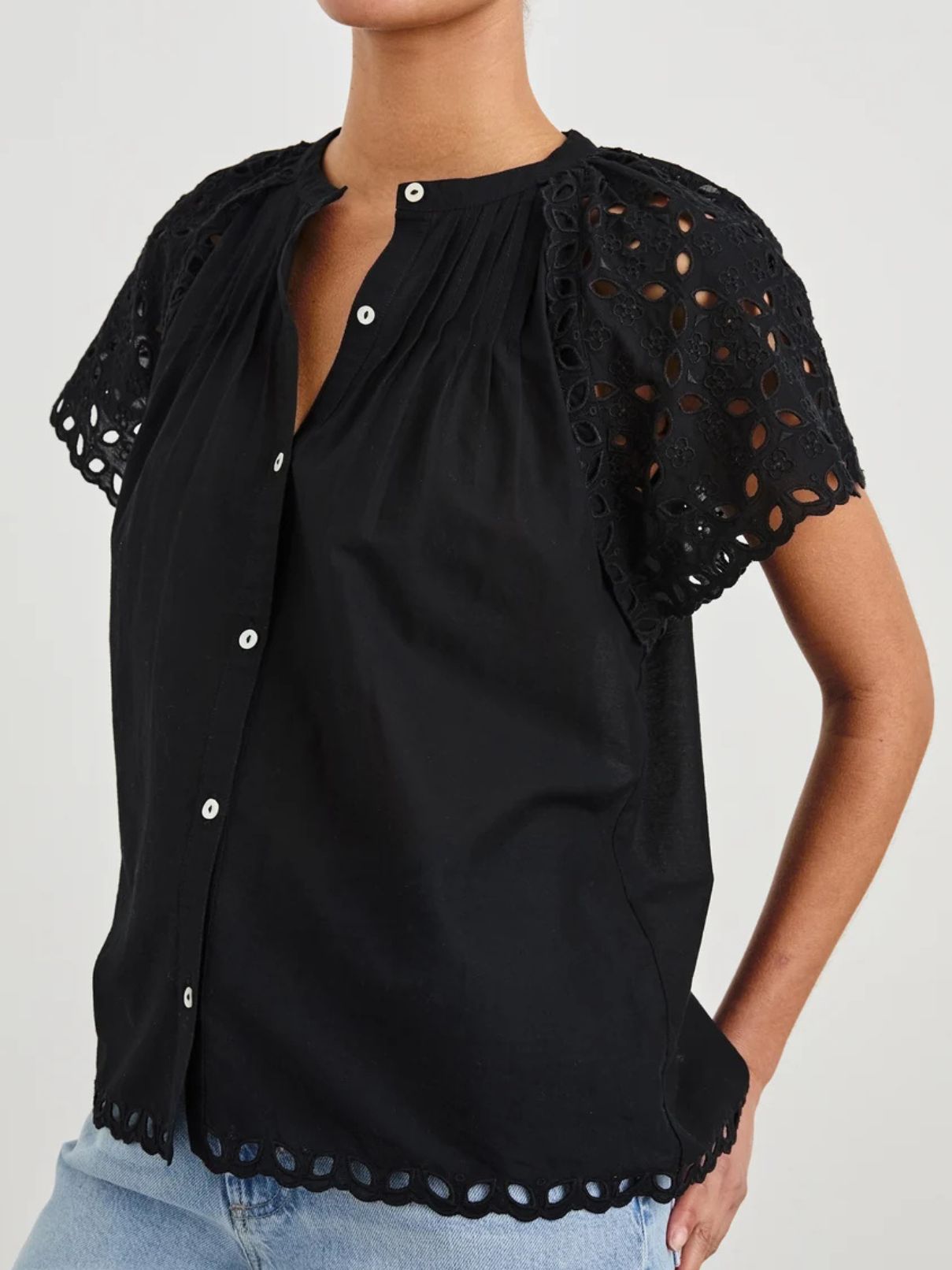 Rails Cerise Blouse in Black