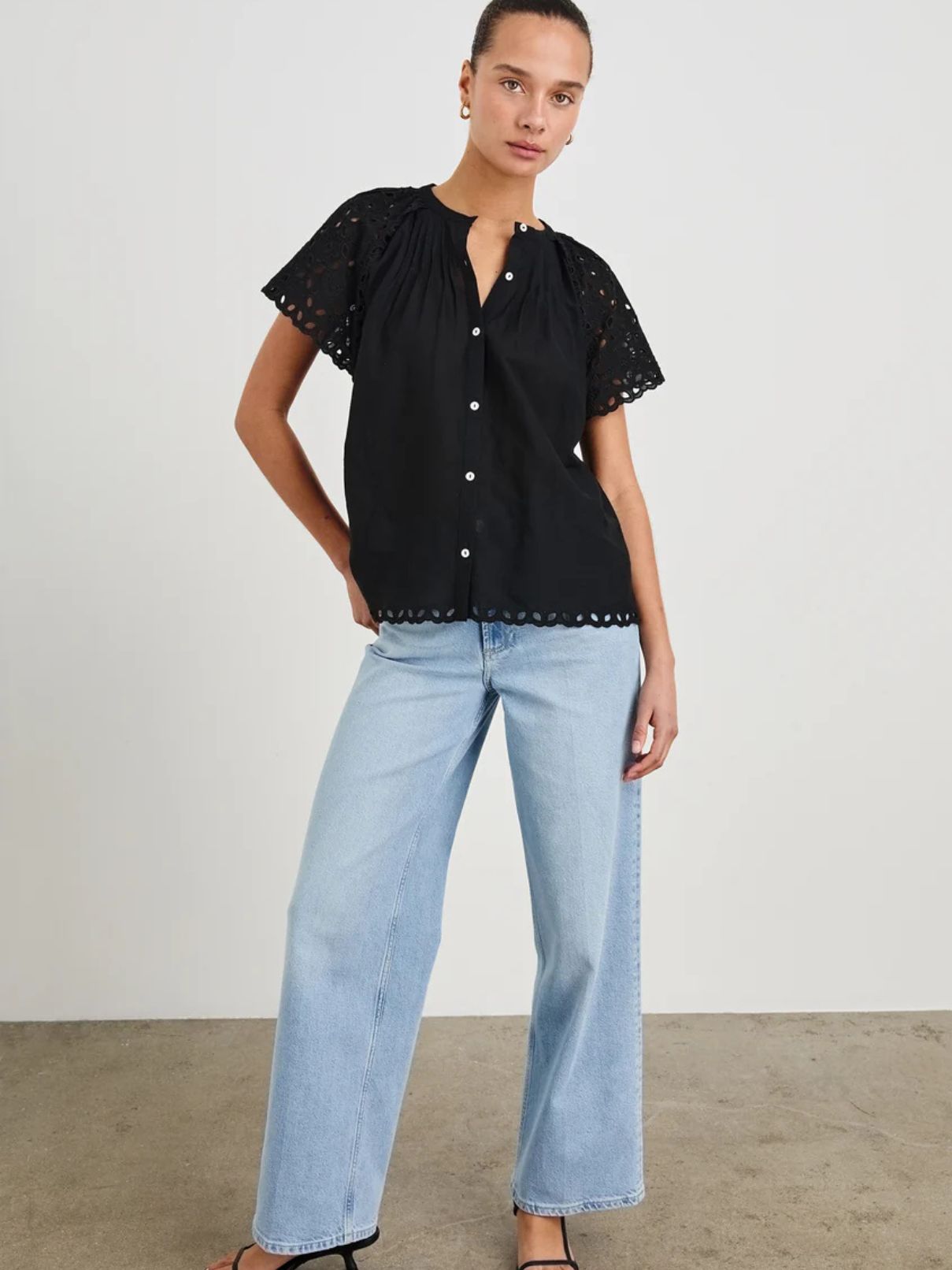 Rails Cerise Blouse in Black