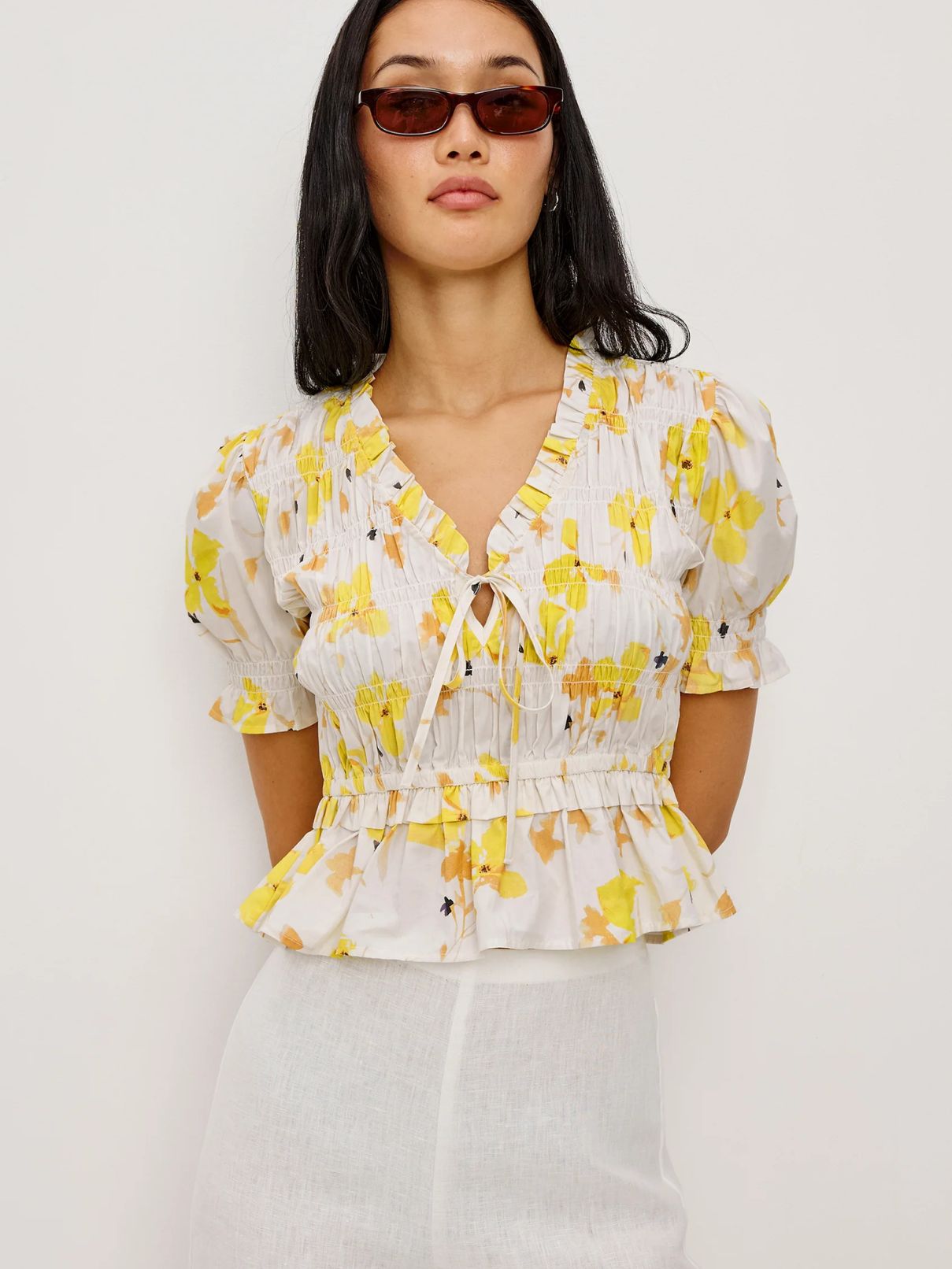 Rails Fontaine Top in Tossed Daffodils