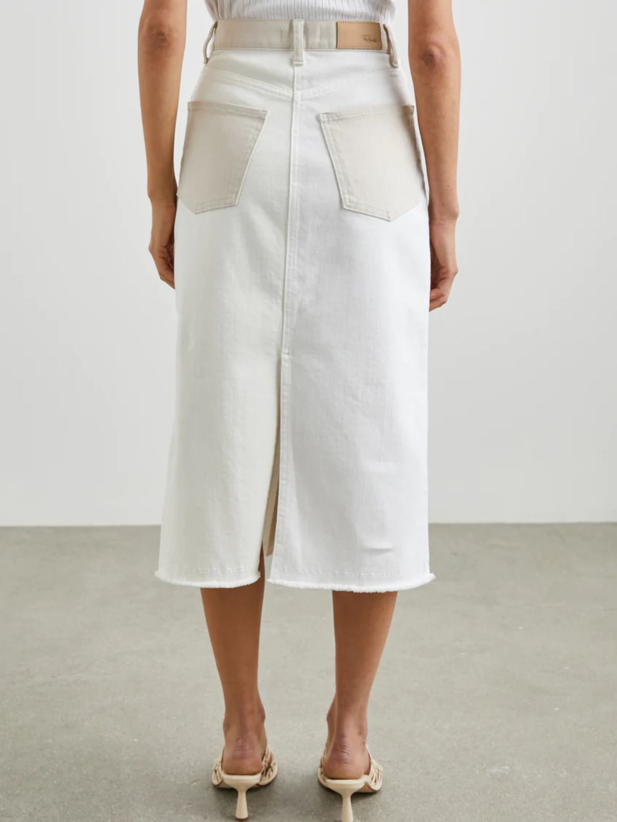 Rails Highland Midi Skirt in Ecru Patchwork