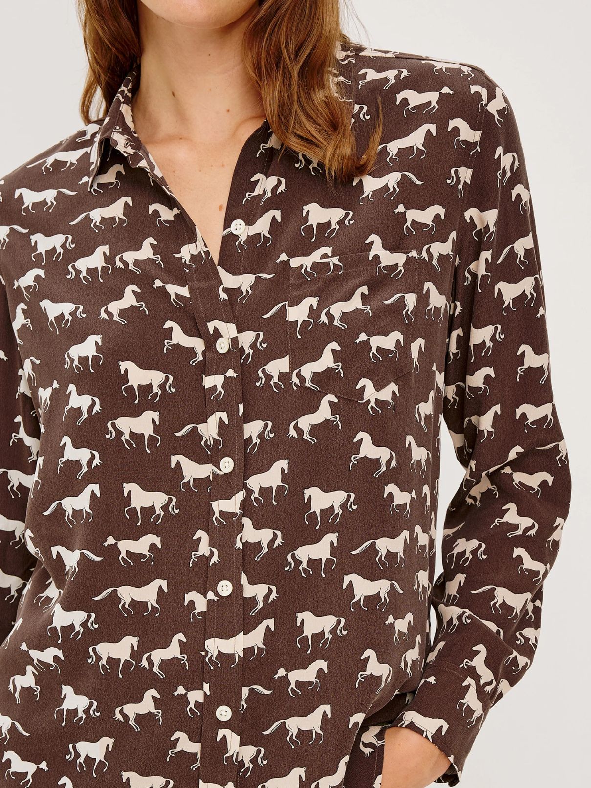 Rails Kate Ivory Horses Blouse