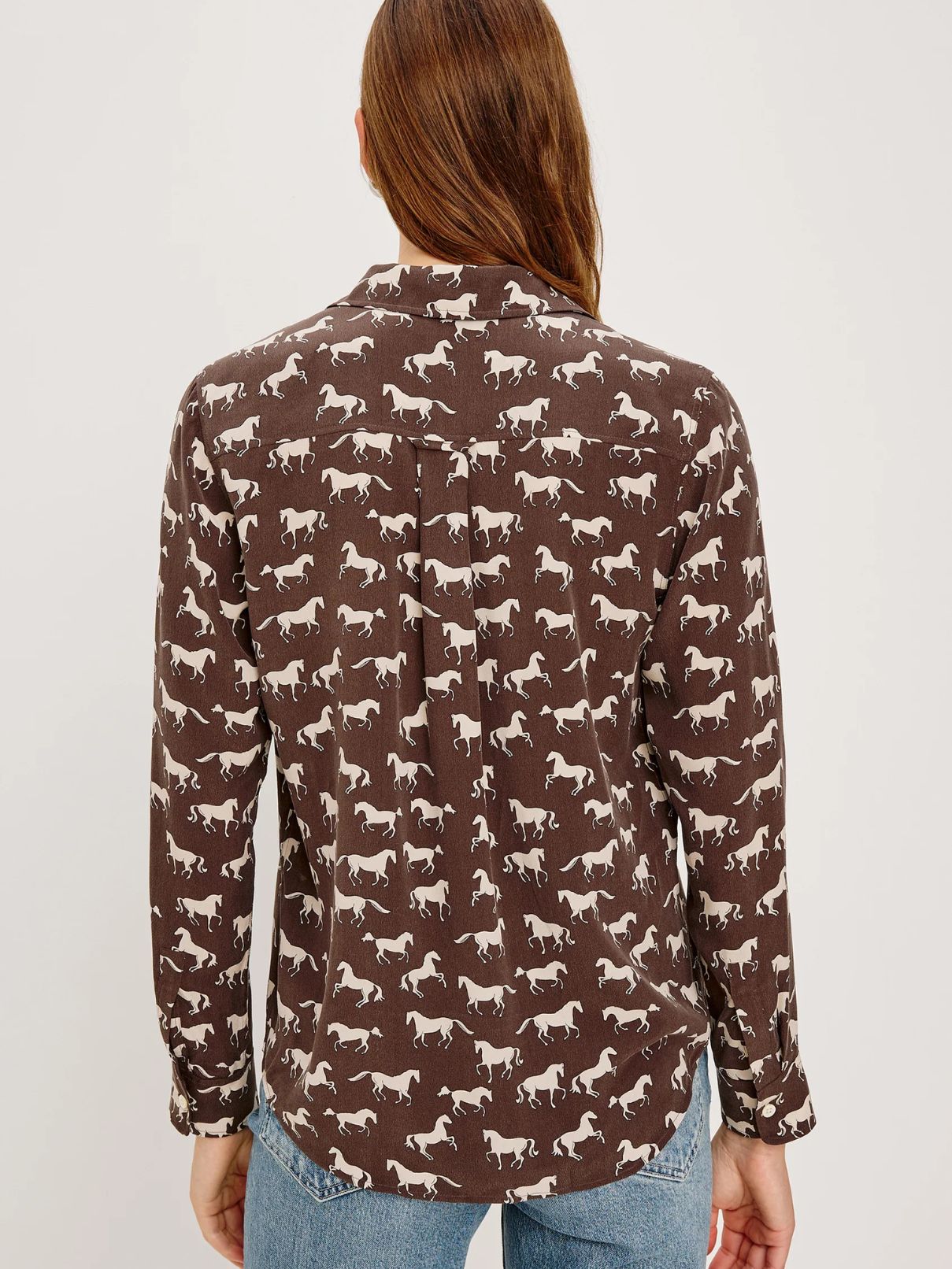 Rails Kate Ivory Horses Blouse