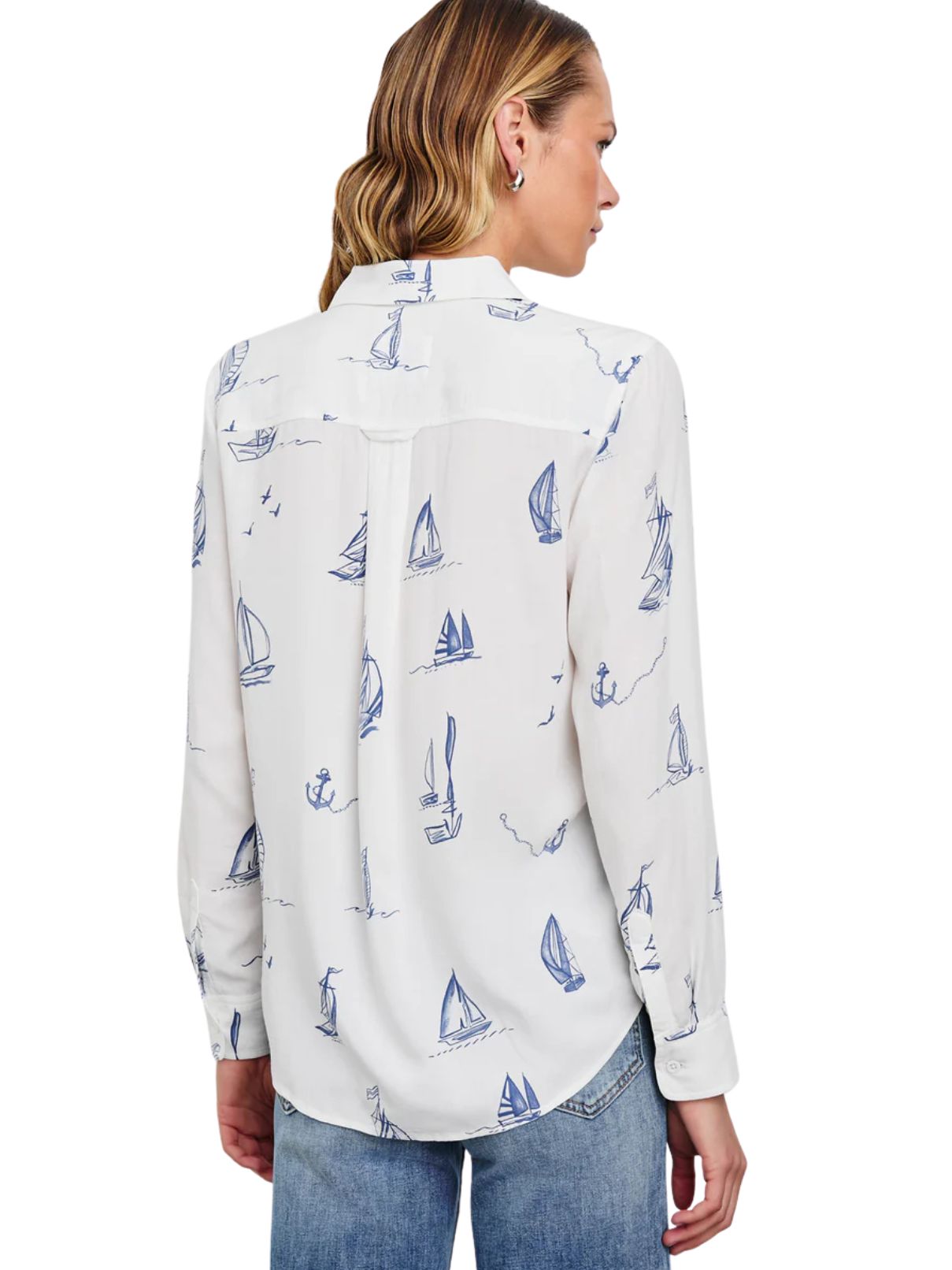 Rails Kathryn Blouse in Sailboats