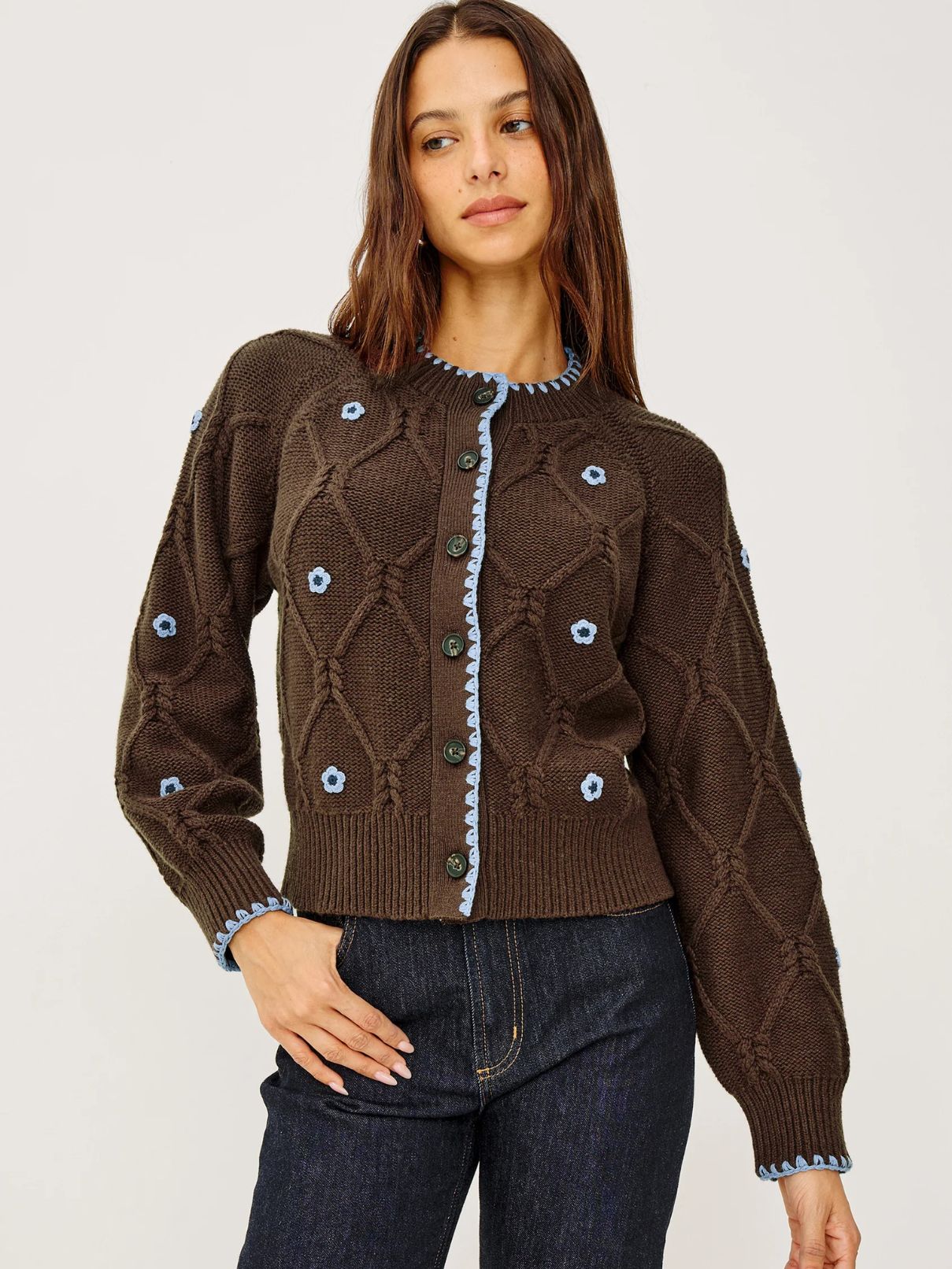 Rails Laurie Sweater in Walnut Daisy
