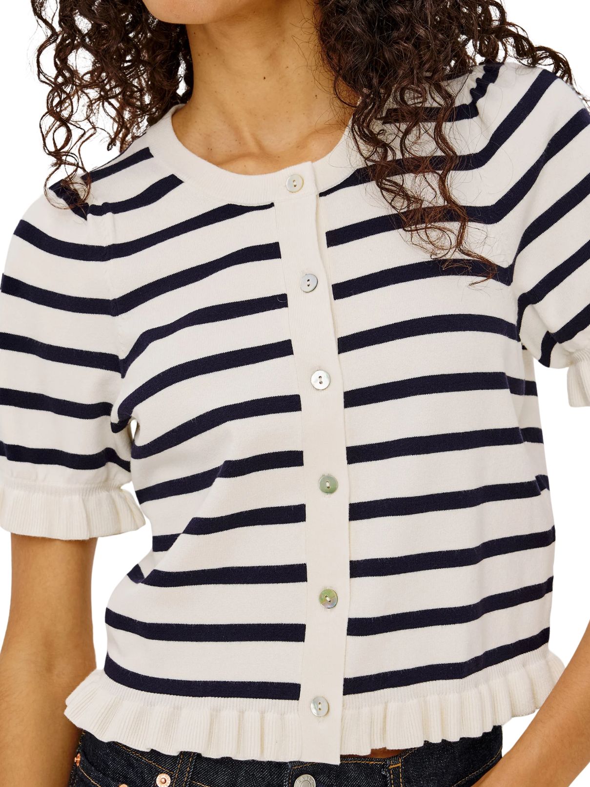 Rails Lora Top in Ivory Navy Stripe