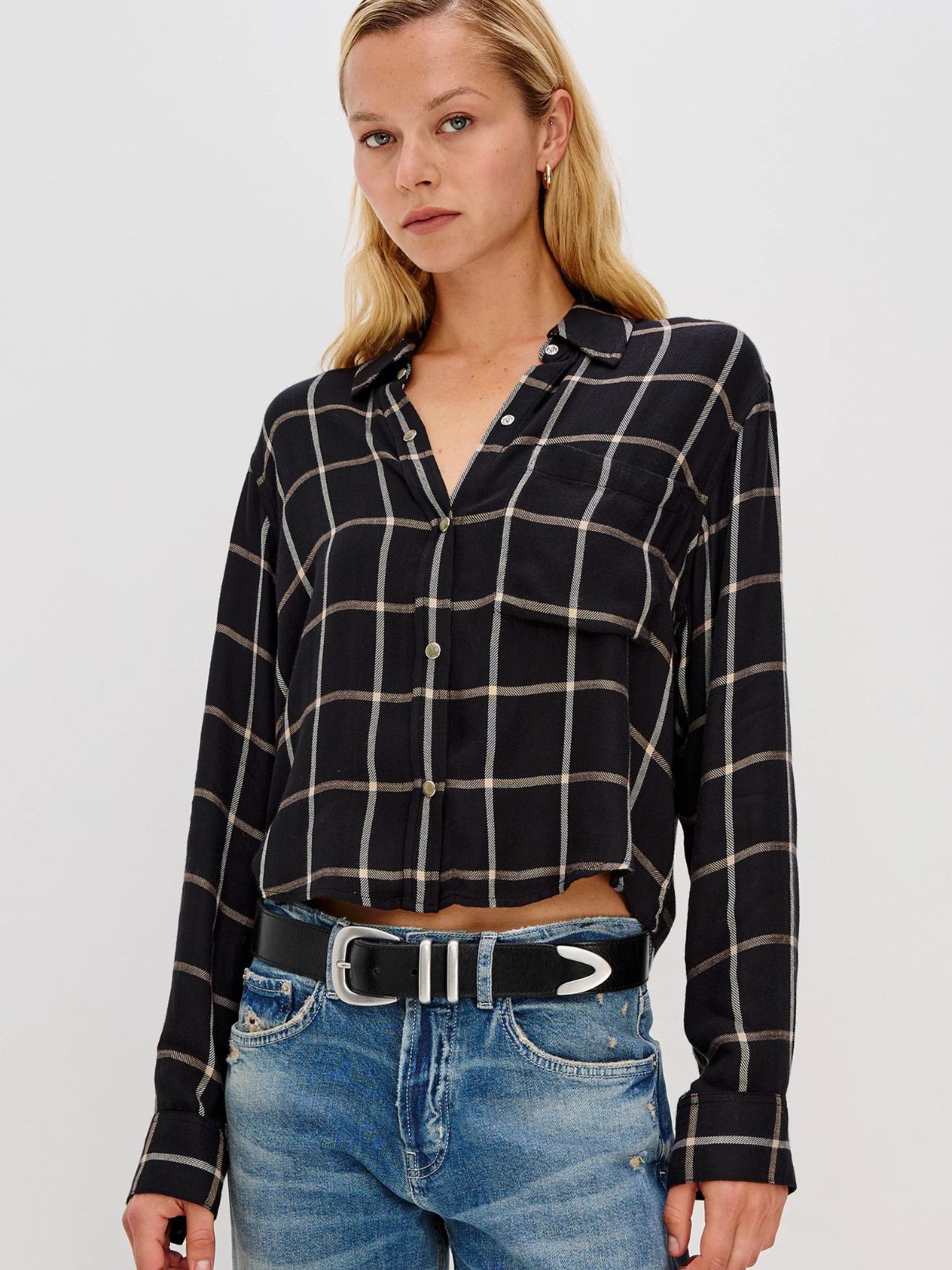Rails Malin Shirt in Onyx Sand Birch