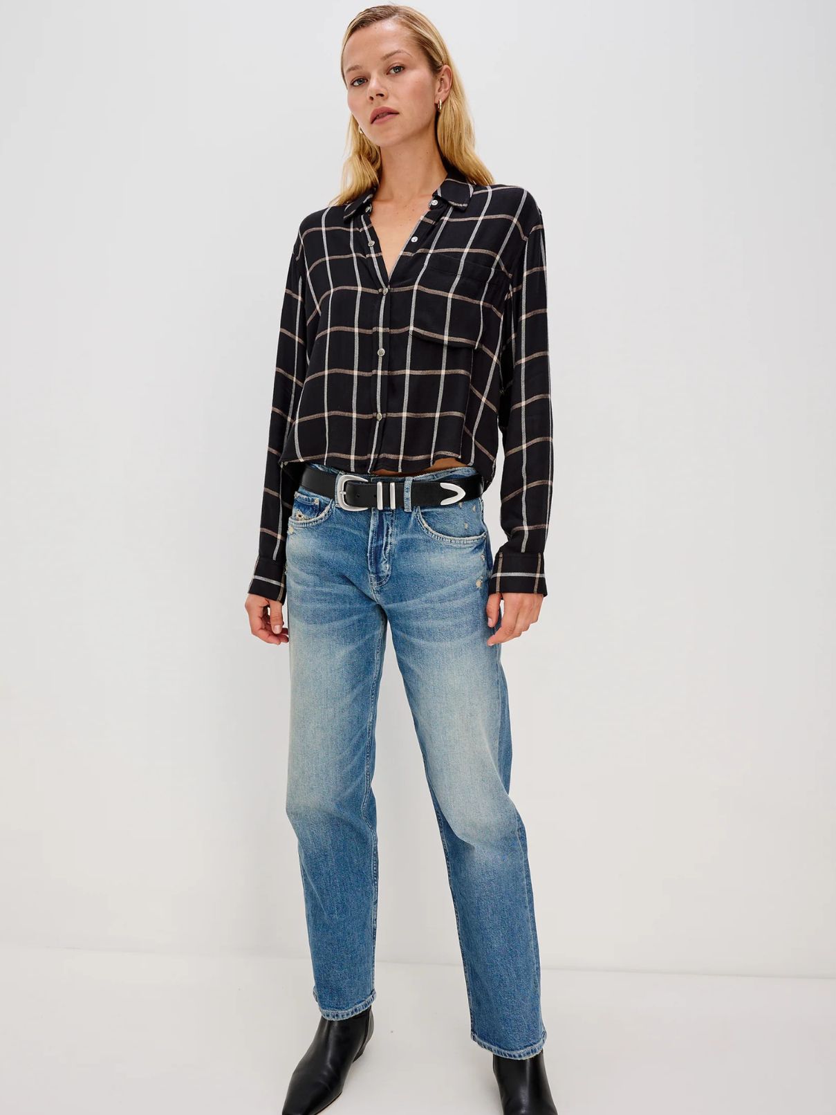 Rails Malin Shirt in Onyx Sand Birch
