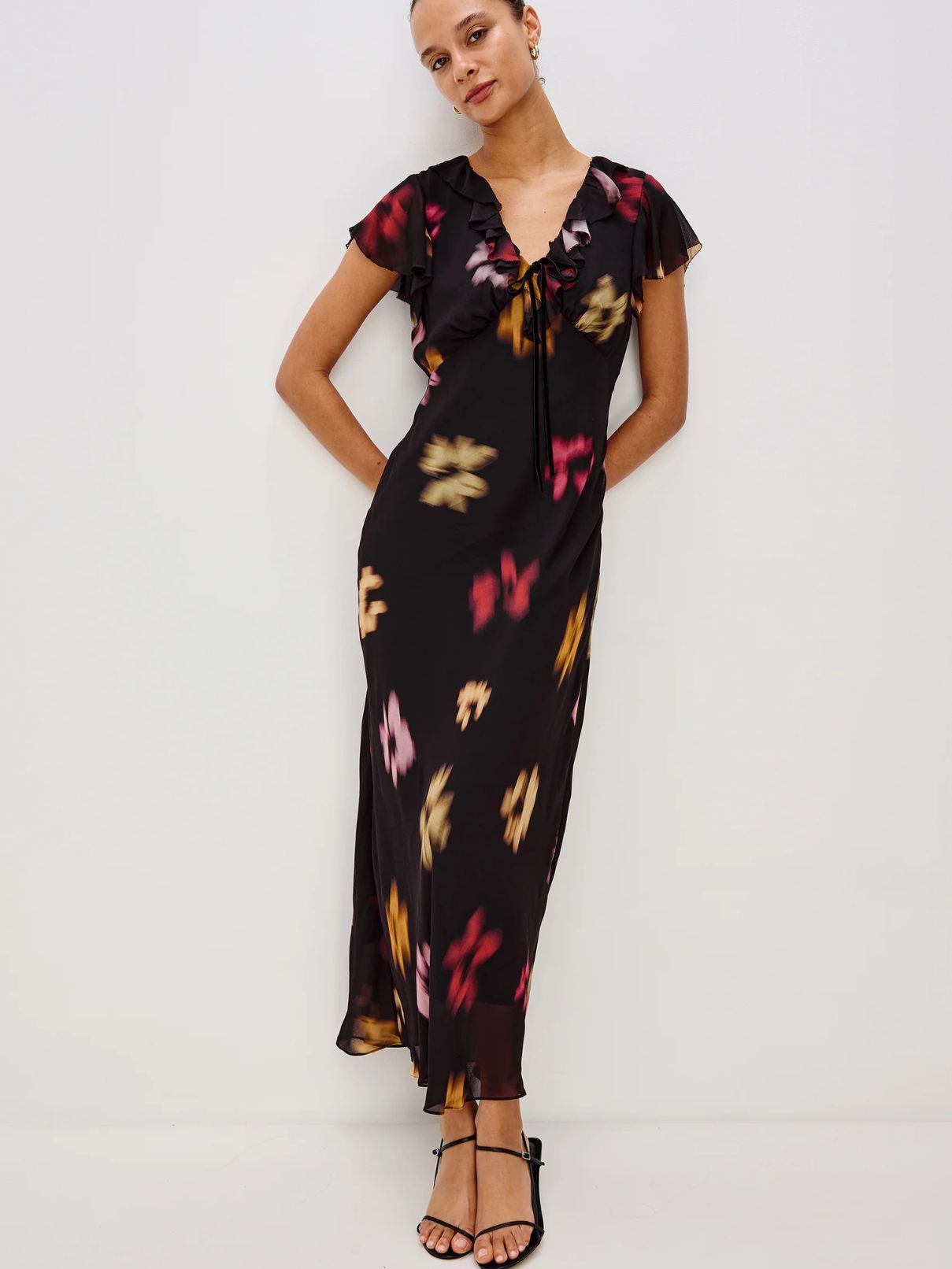 Rails Neela Dress in Onyx Blurred Floral