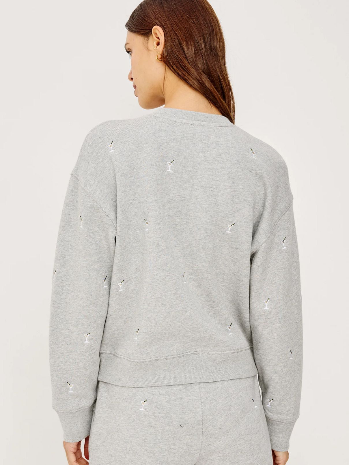 Rails Ramona Heather Grey Martini Embroidered Sweatshirt