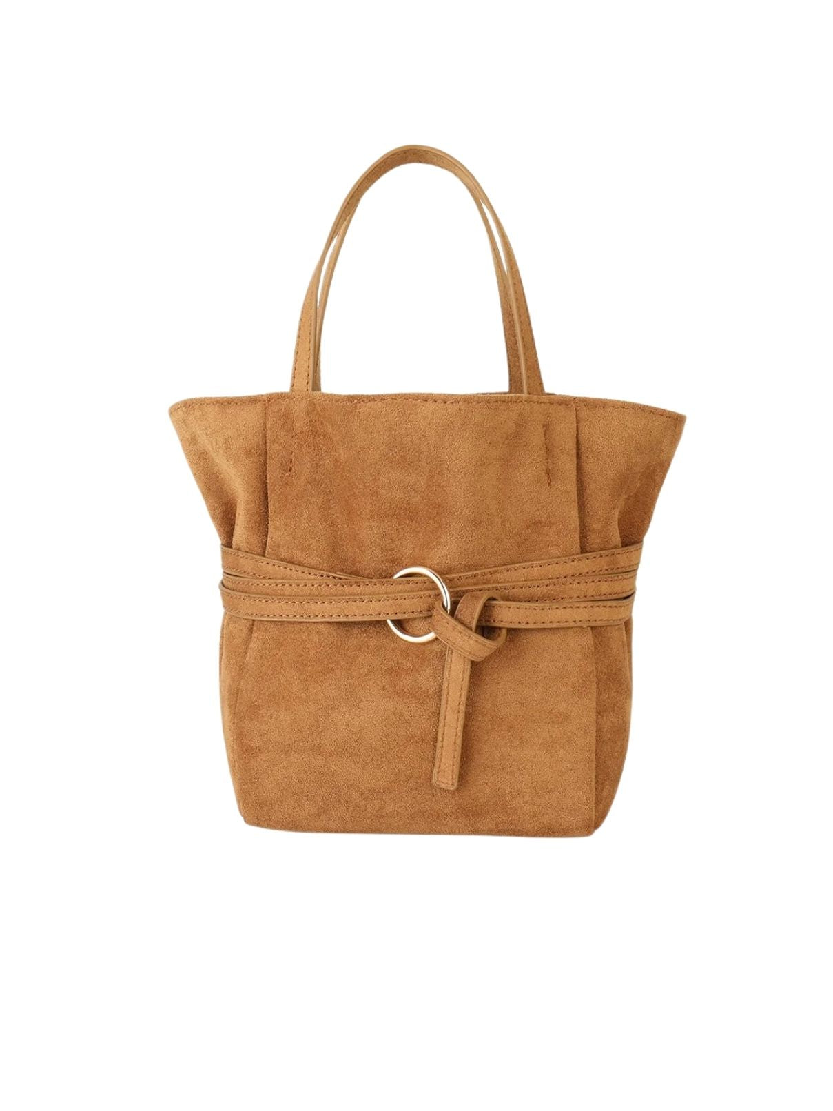 Remi & Reid Blythe Mini Faux Suede Tote – Camel