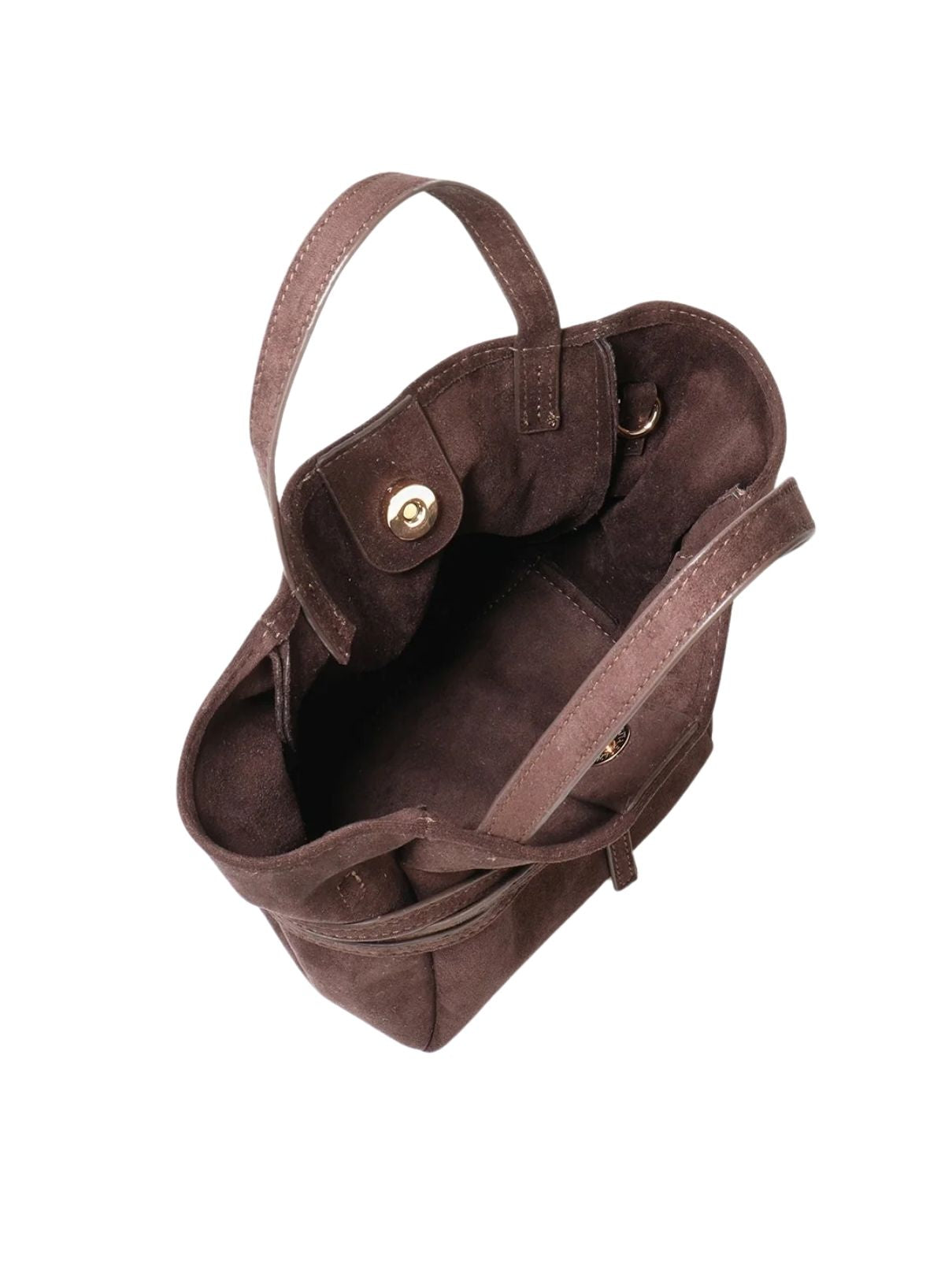 Remi & Reid Blythe Mini Faux Suede Tote – Chocolate