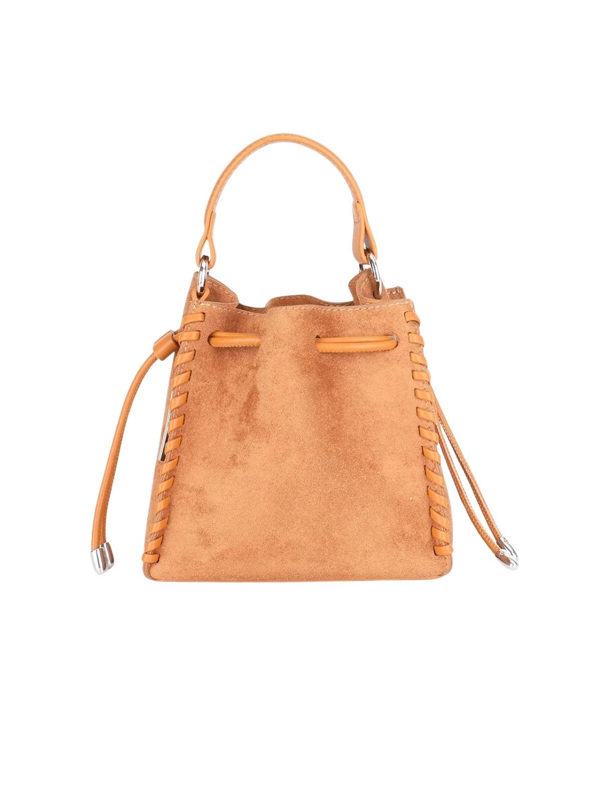 Remi & Reid Fallon Mini Faux Suede Bag – Camel
