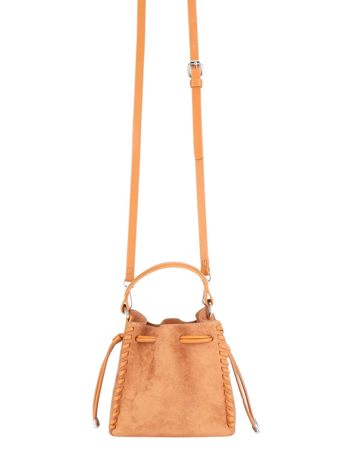 Remi & Reid Fallon Mini Faux Suede Bag – Camel