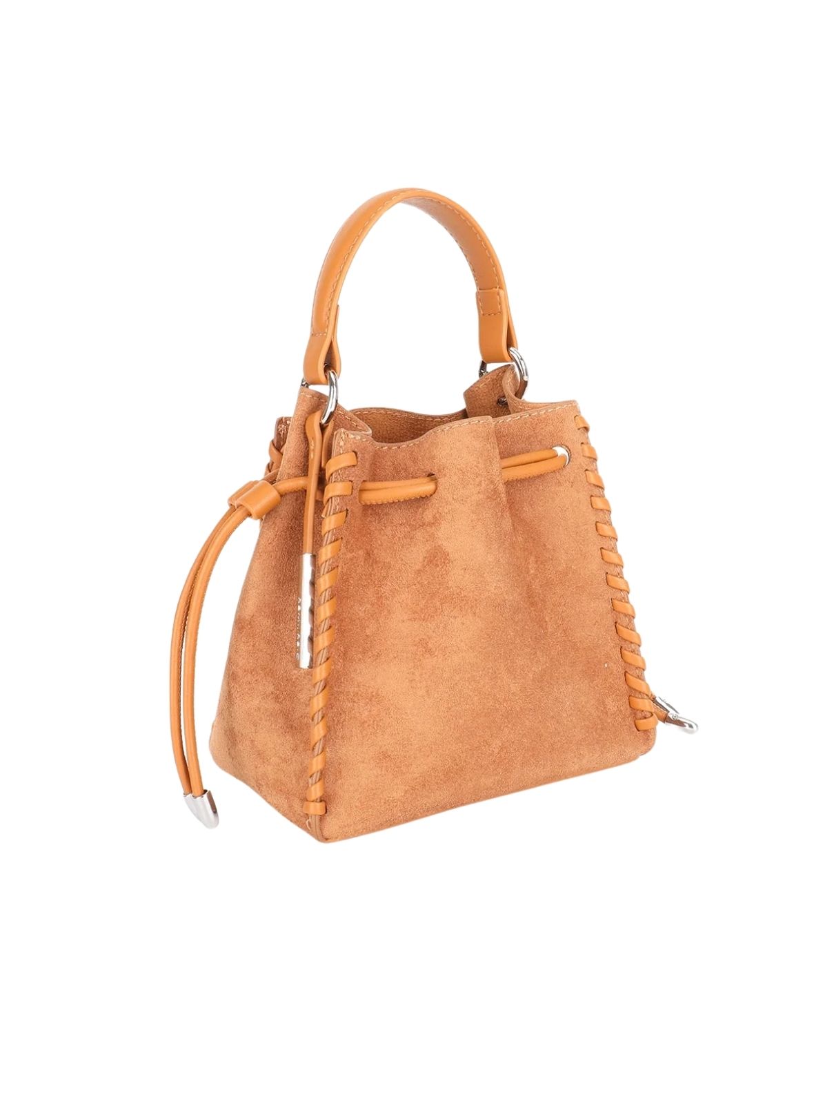 Remi & Reid Fallon Mini Faux Suede Bag – Camel