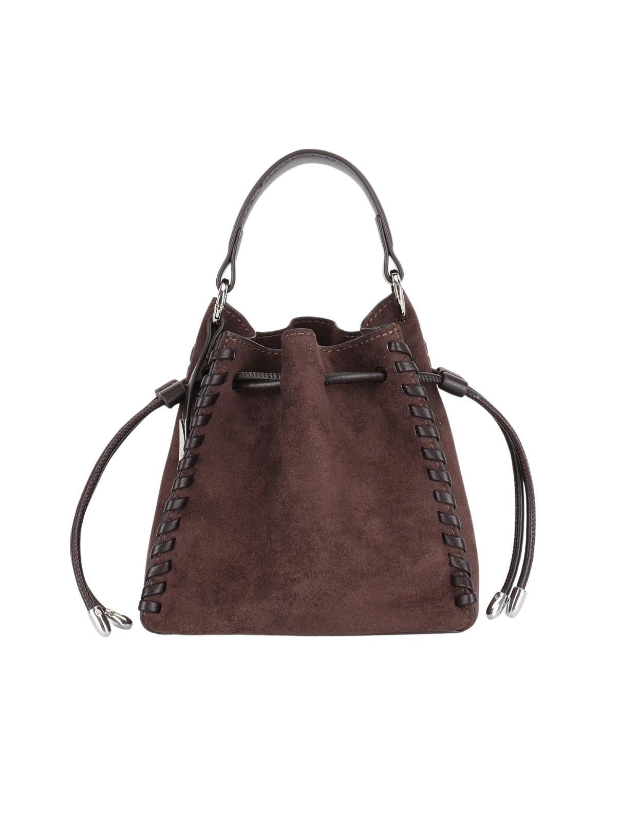 Remi & Reid Fallon Mini Faux Suede Bag – Chocolate