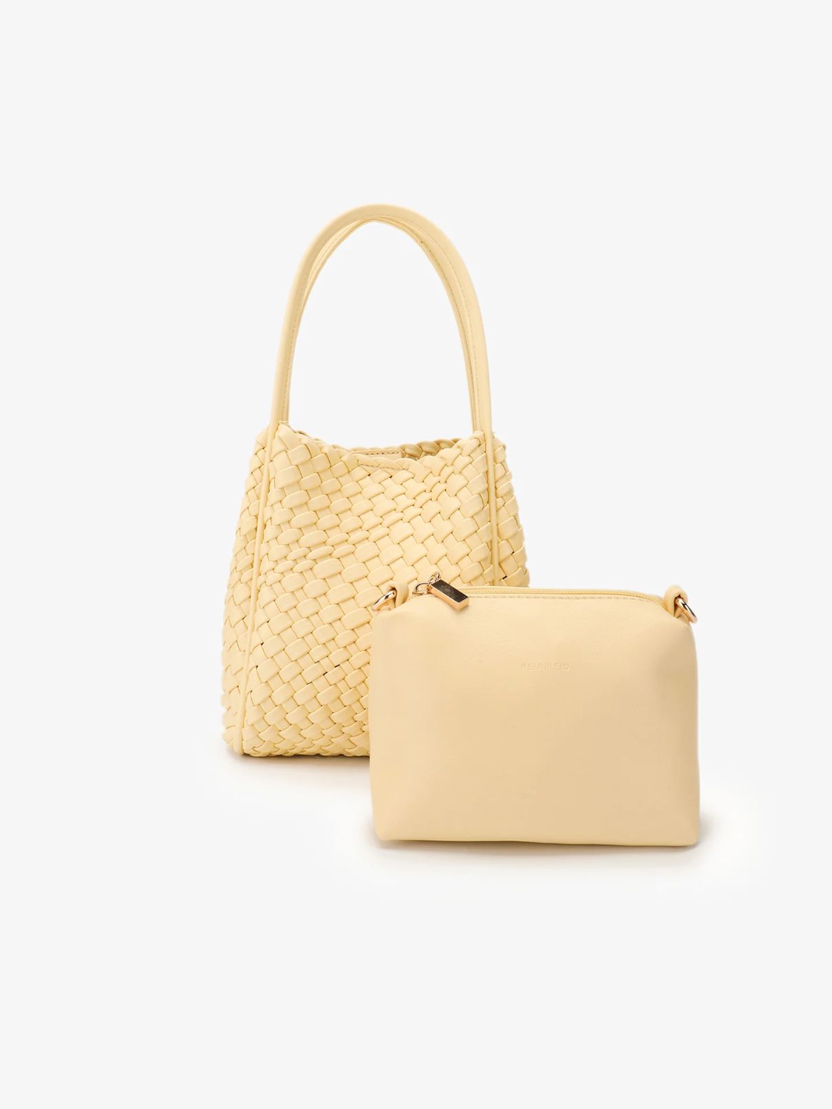 Remi & Reid Hollace Mini Woven Tote Butter