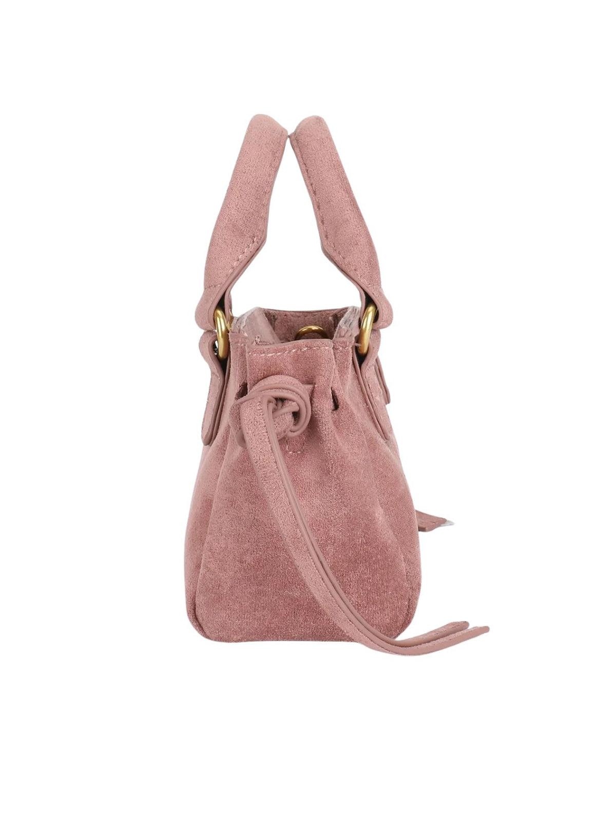 Remi & Reid Pepper Mini Faux Suede Satchel in Berry