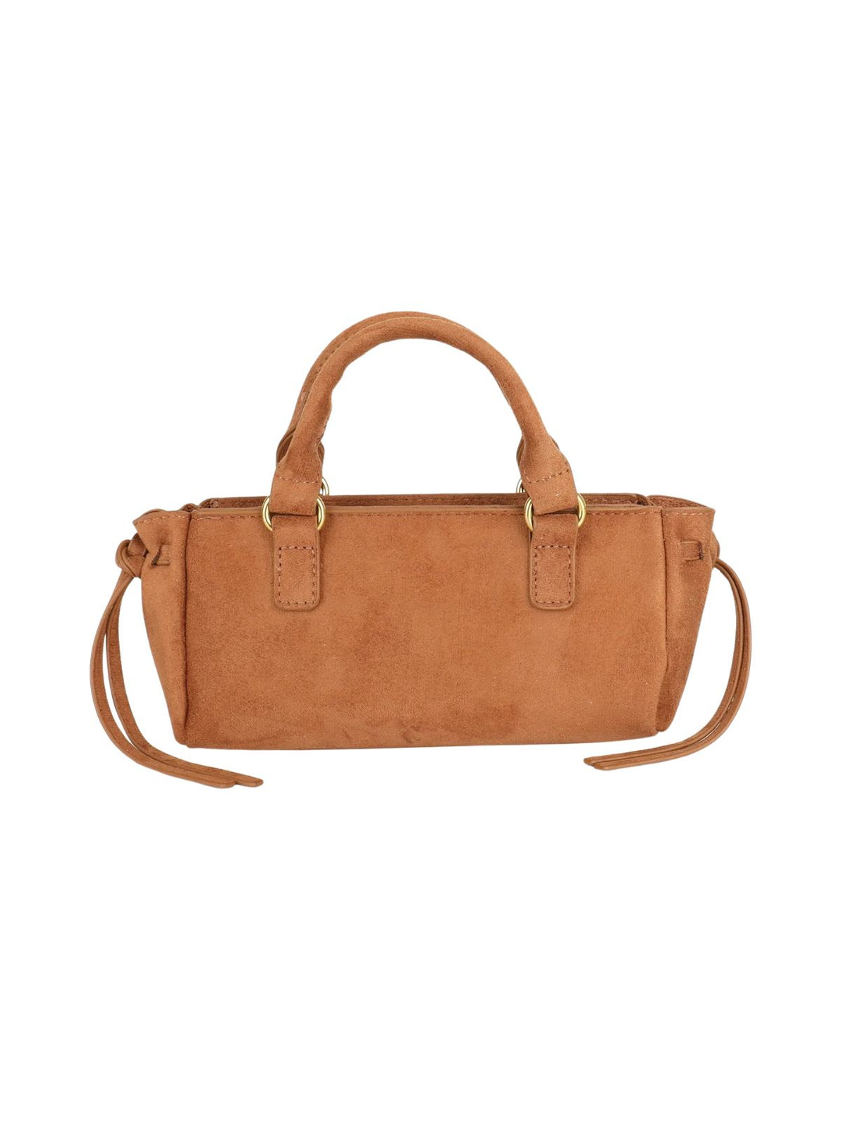 Remi & Reid Pepper Mini Faux Suede Satchel in Camel