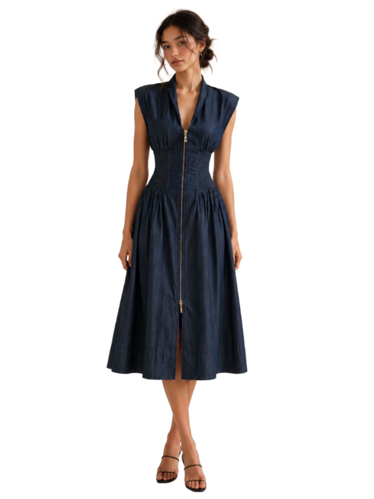 Reset by Jane Lydia Dress in Dark Indigo
