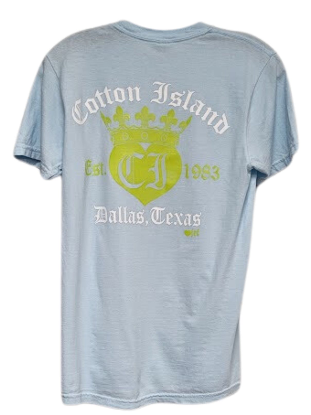 S/S Cotton Comfort Chambray Tee with Highlighter/ White