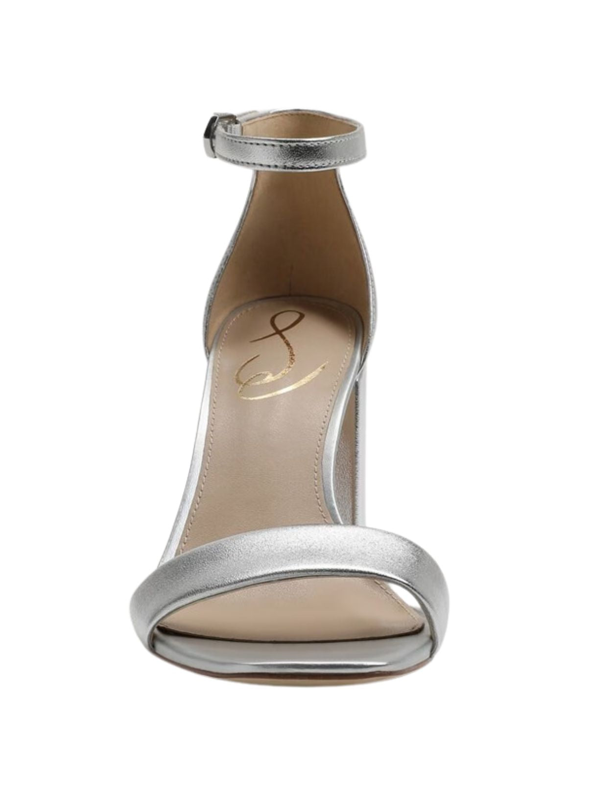 Sam Edelman Daniella Heel in Silver Leather