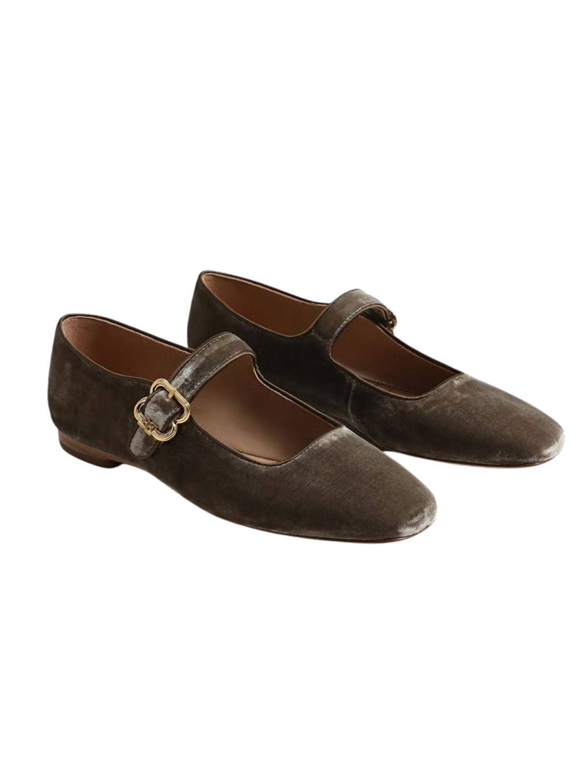 Sam Edelman Michaela Mary Jane Flat – Dark Sage Velvet