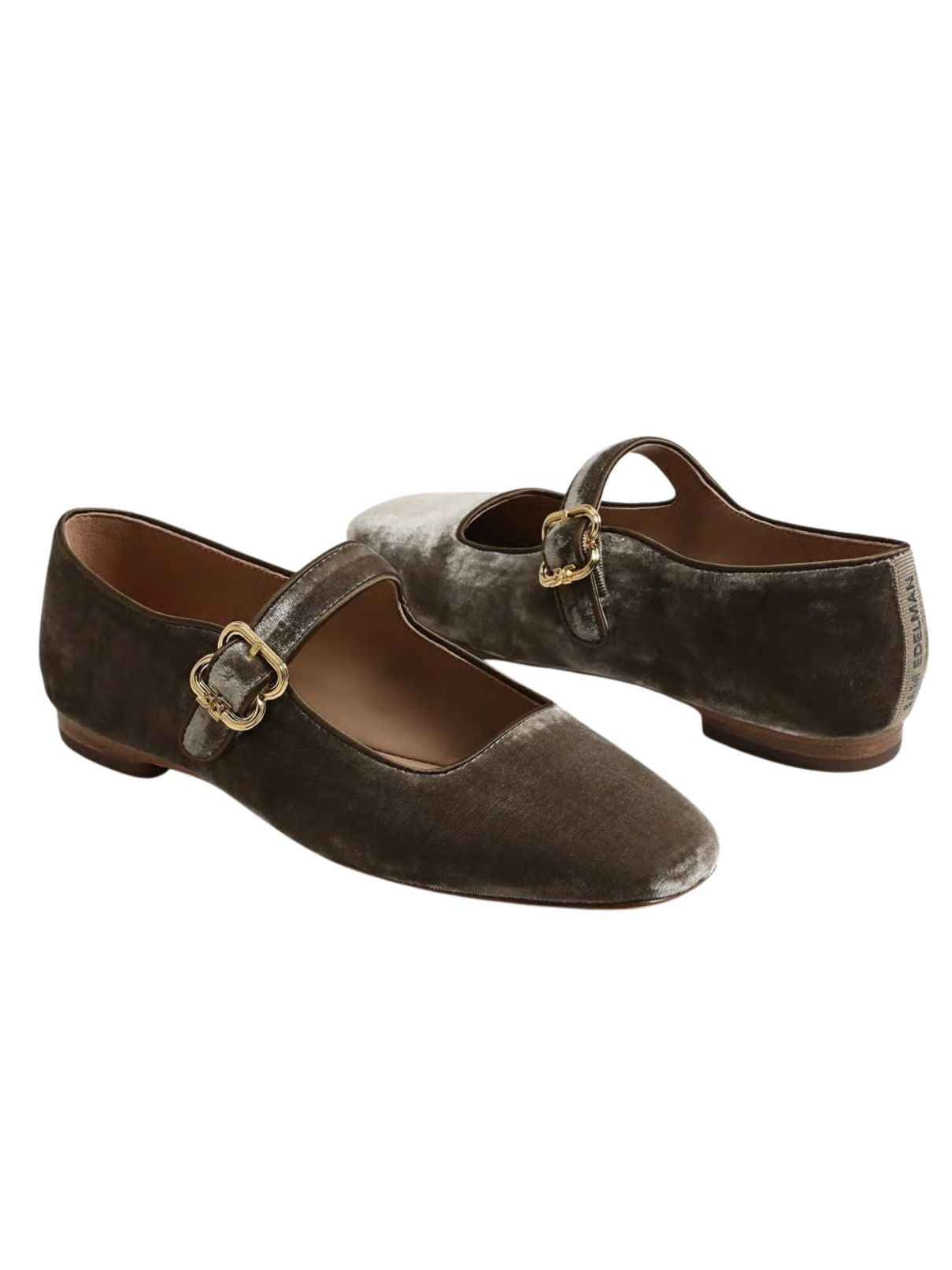 Sam Edelman Michaela Mary Jane Flat – Dark Sage Velvet