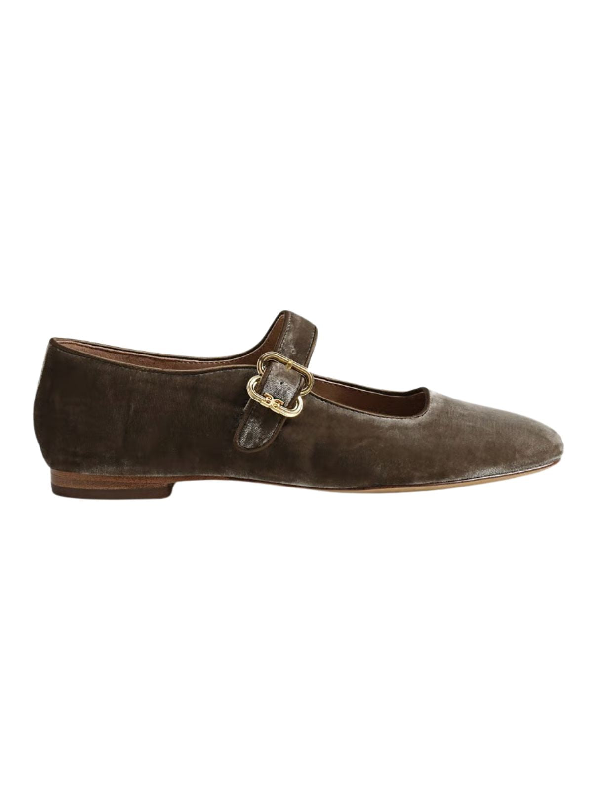 Sam Edelman Michaela Mary Jane Flat – Dark Sage Velvet