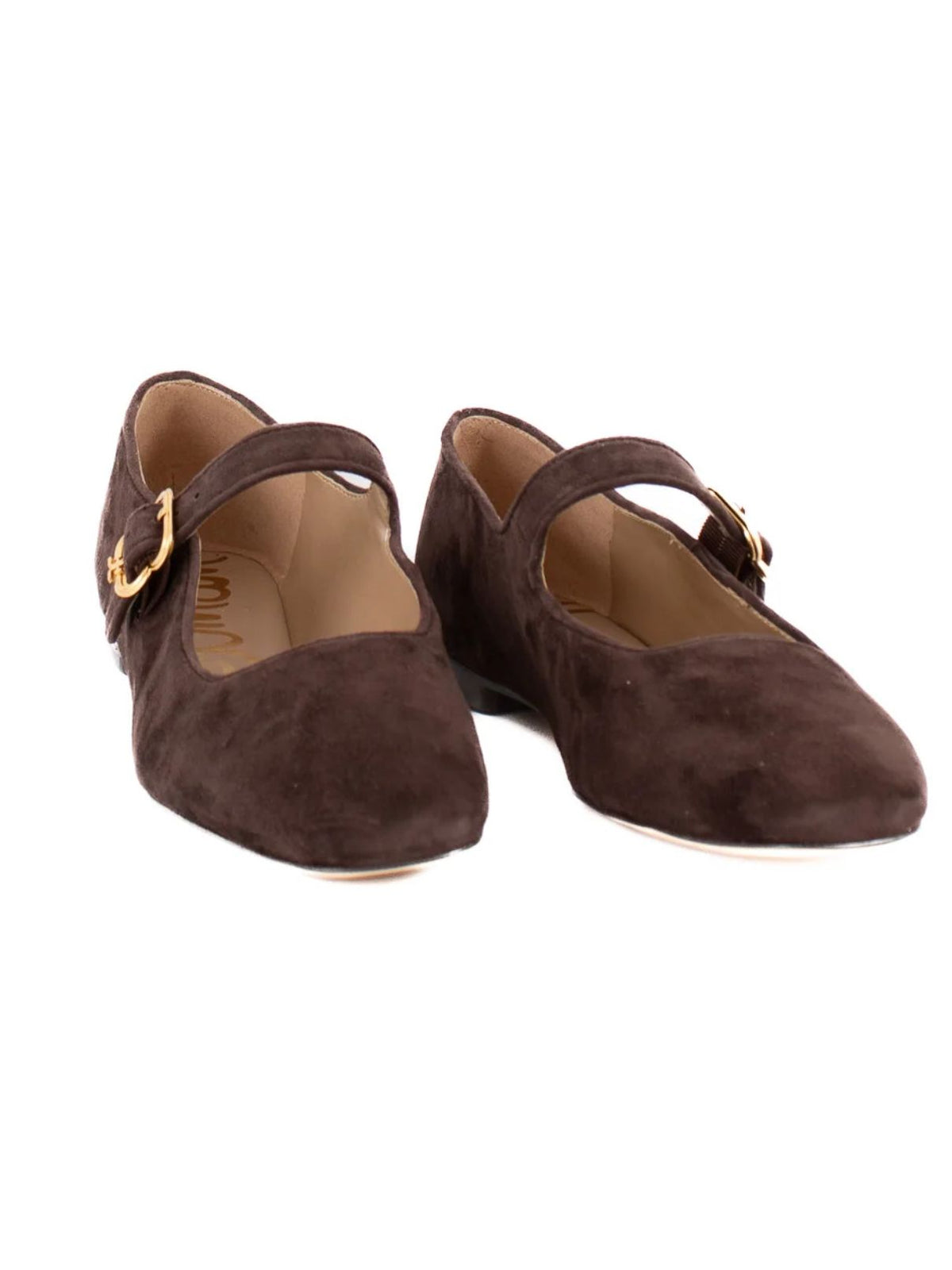 Sam Edelman Michaela Mary Jane Flat in Brown Suede