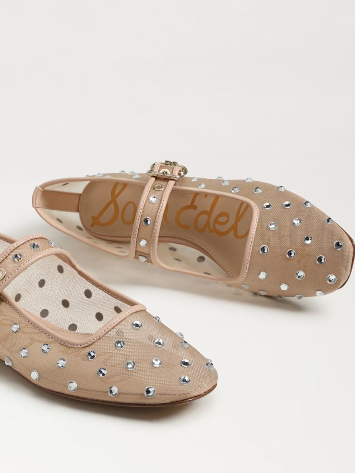 Sam Edelman Michaela Shine Flat in Vintage Pink Mesh
