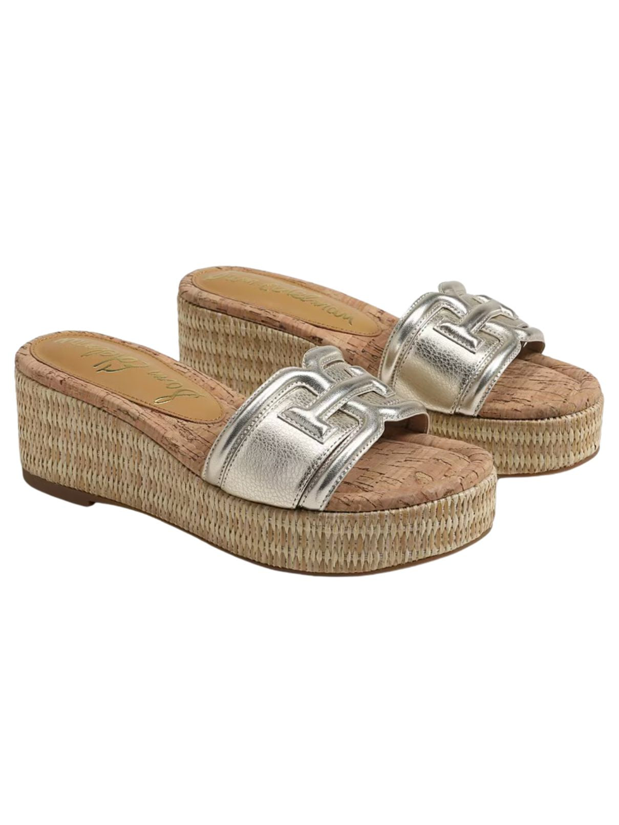 Sam Edelman Pauleena Slide Sandal in Jute/Metalllic