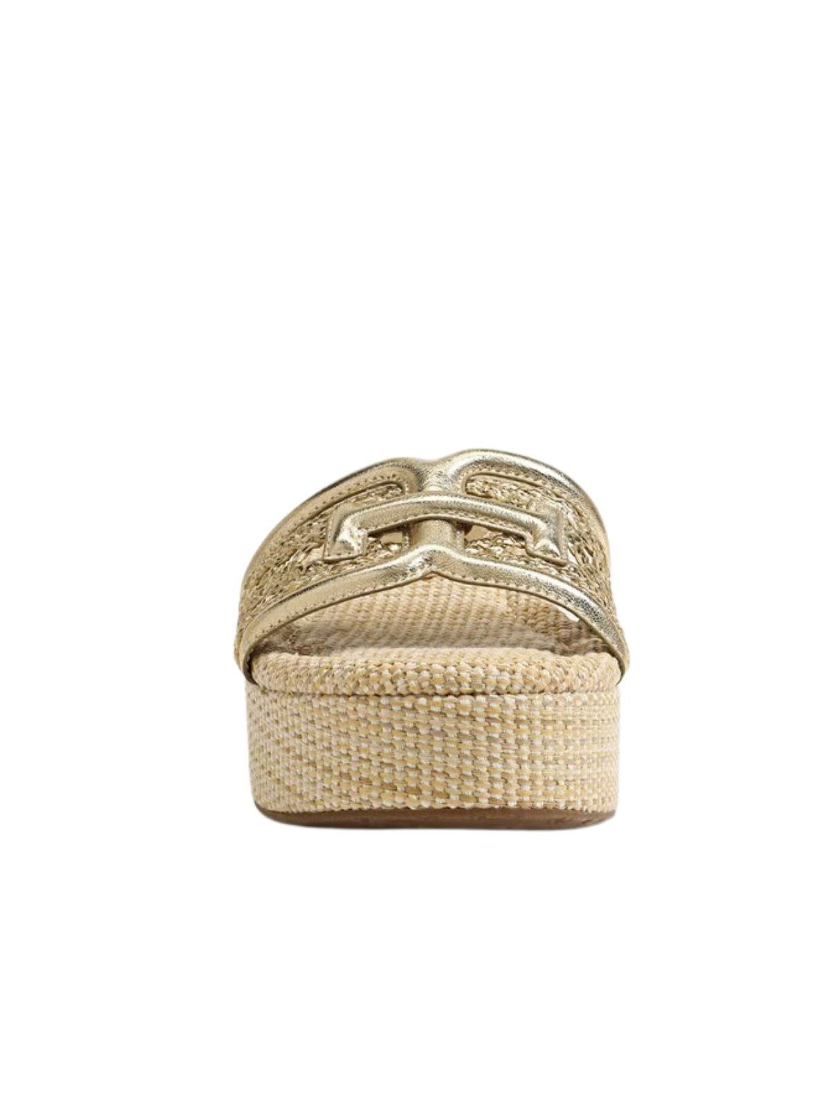 Sam Edelman Pauleena Slide Sandal in Jute/Metalllic