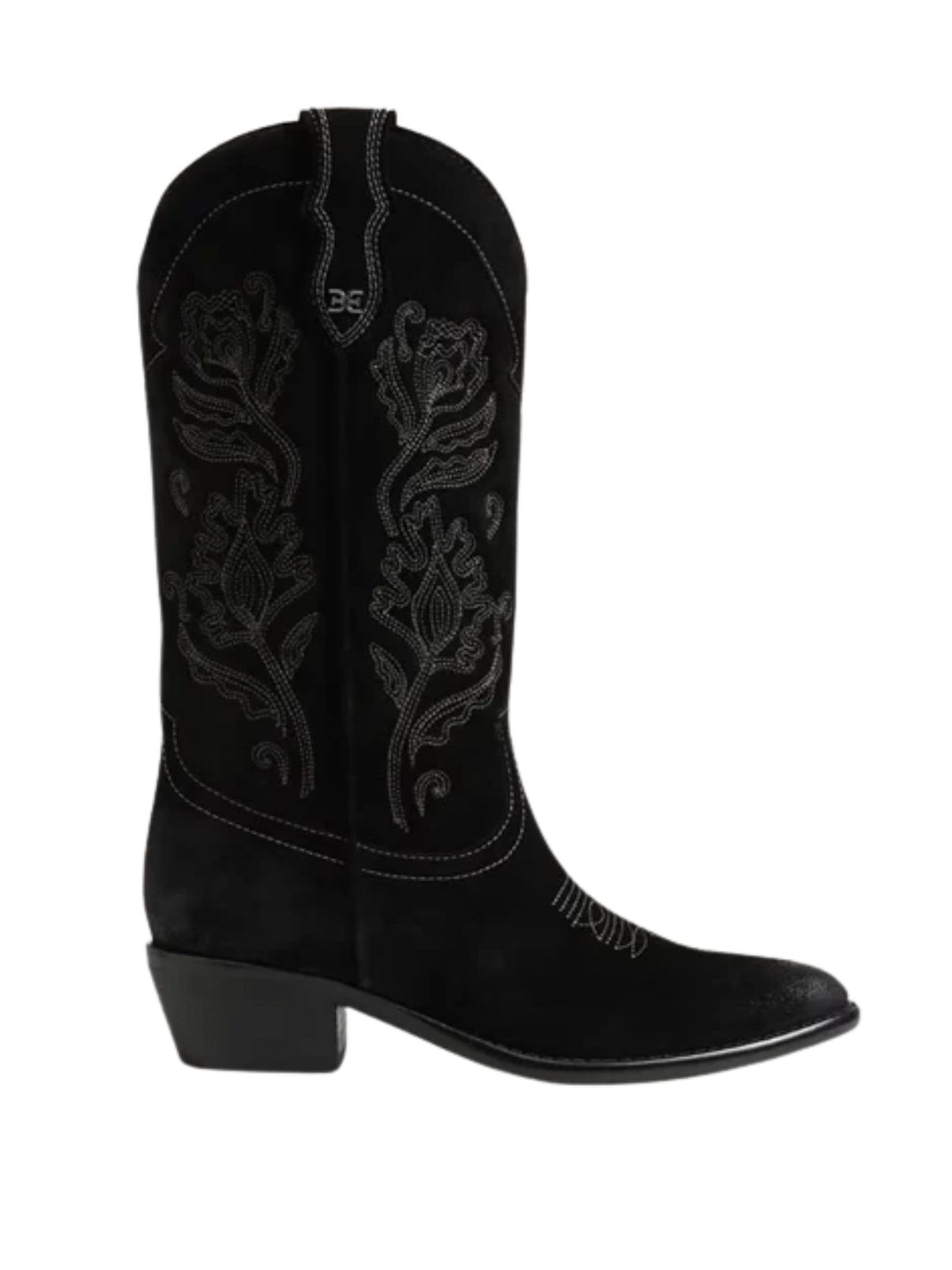 Sam Edelman Rue Suede Cowboy Boots in Black