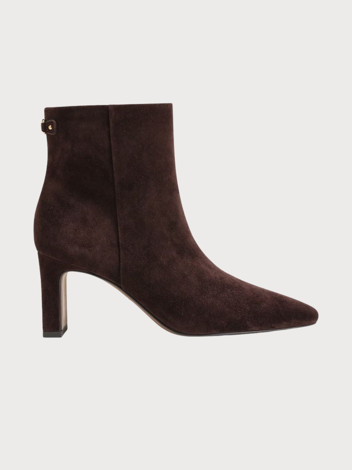 Sam Edelman Saige Bootie in Dark Brown Suede