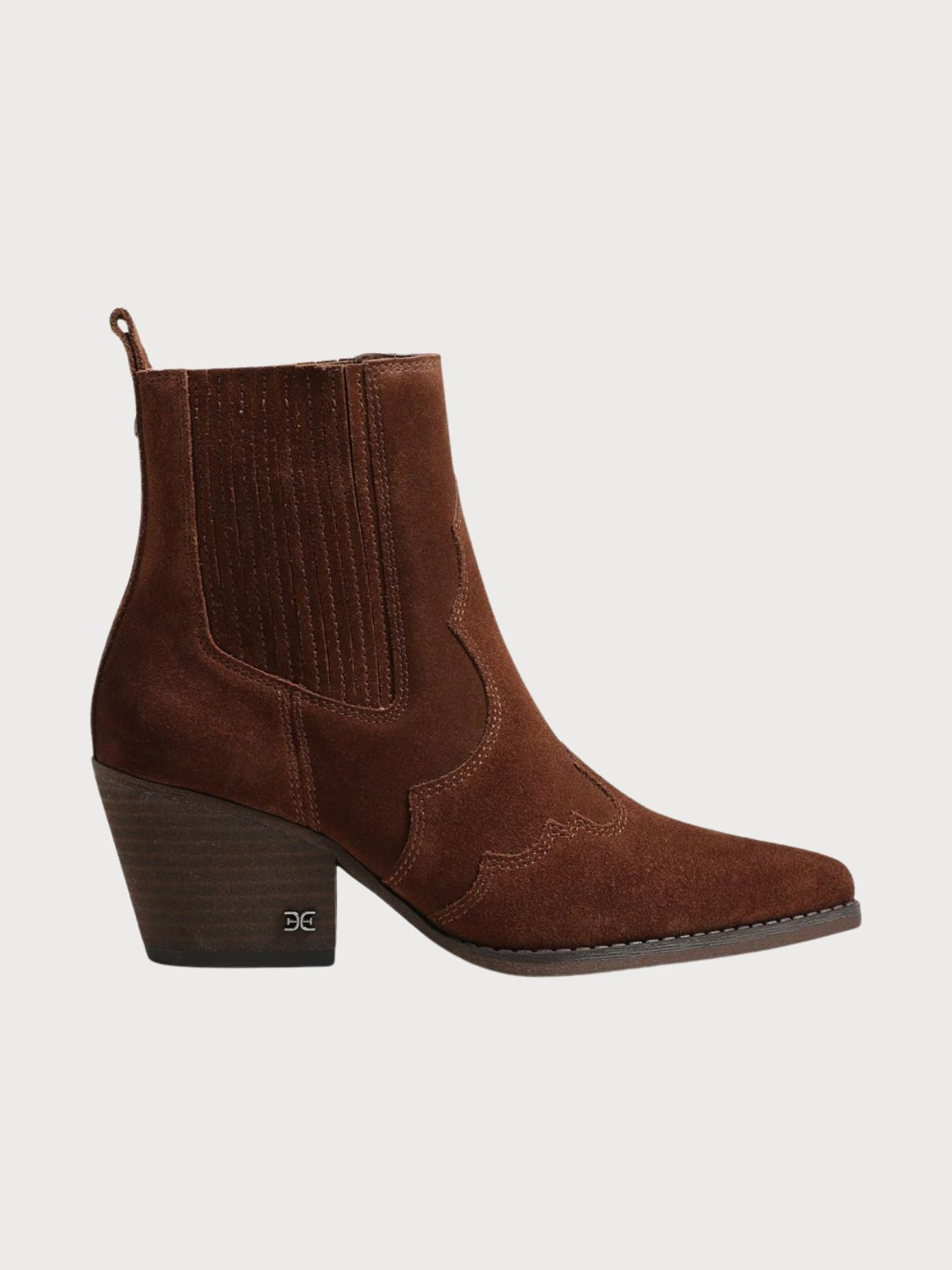 Sam Edelman West Ankle Bootie in Toffee Suede