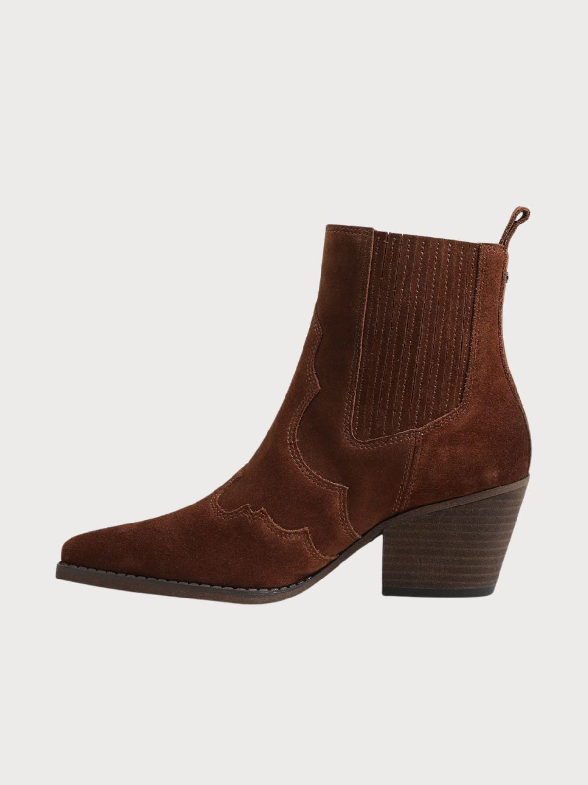 Sam Edelman West Ankle Bootie in Toffee Suede