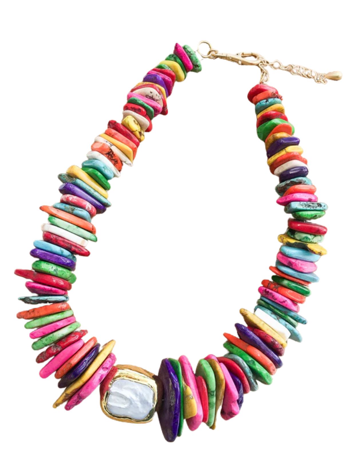 Sariah Round Pearl Necklace in Multi