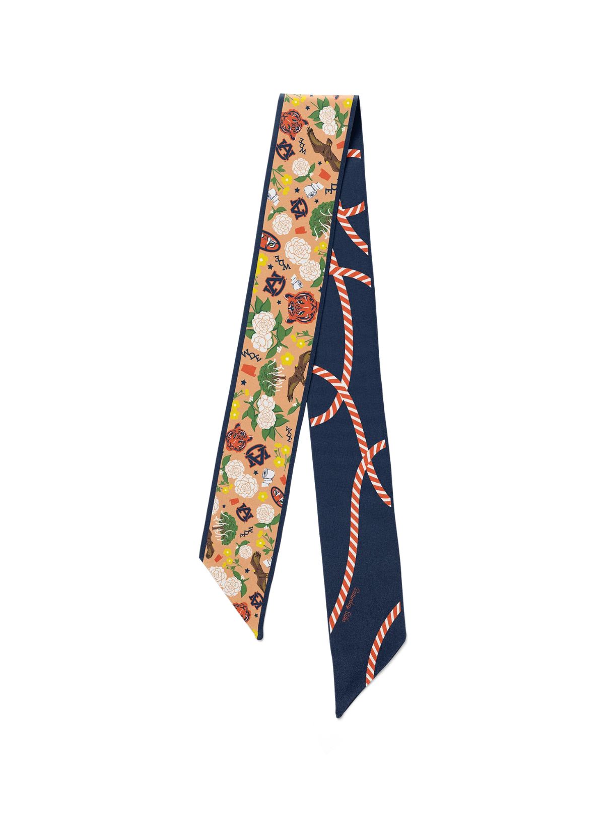 Saturday Silks Auburn Tigers Skinny Scarf